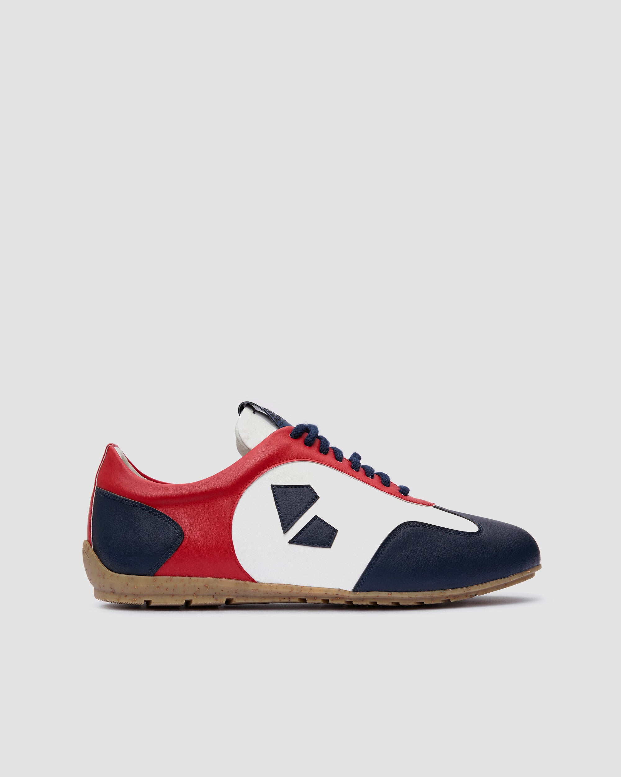 BOHEMA Racer Sneakers in blue, red and white - sole detail of women's sneakers