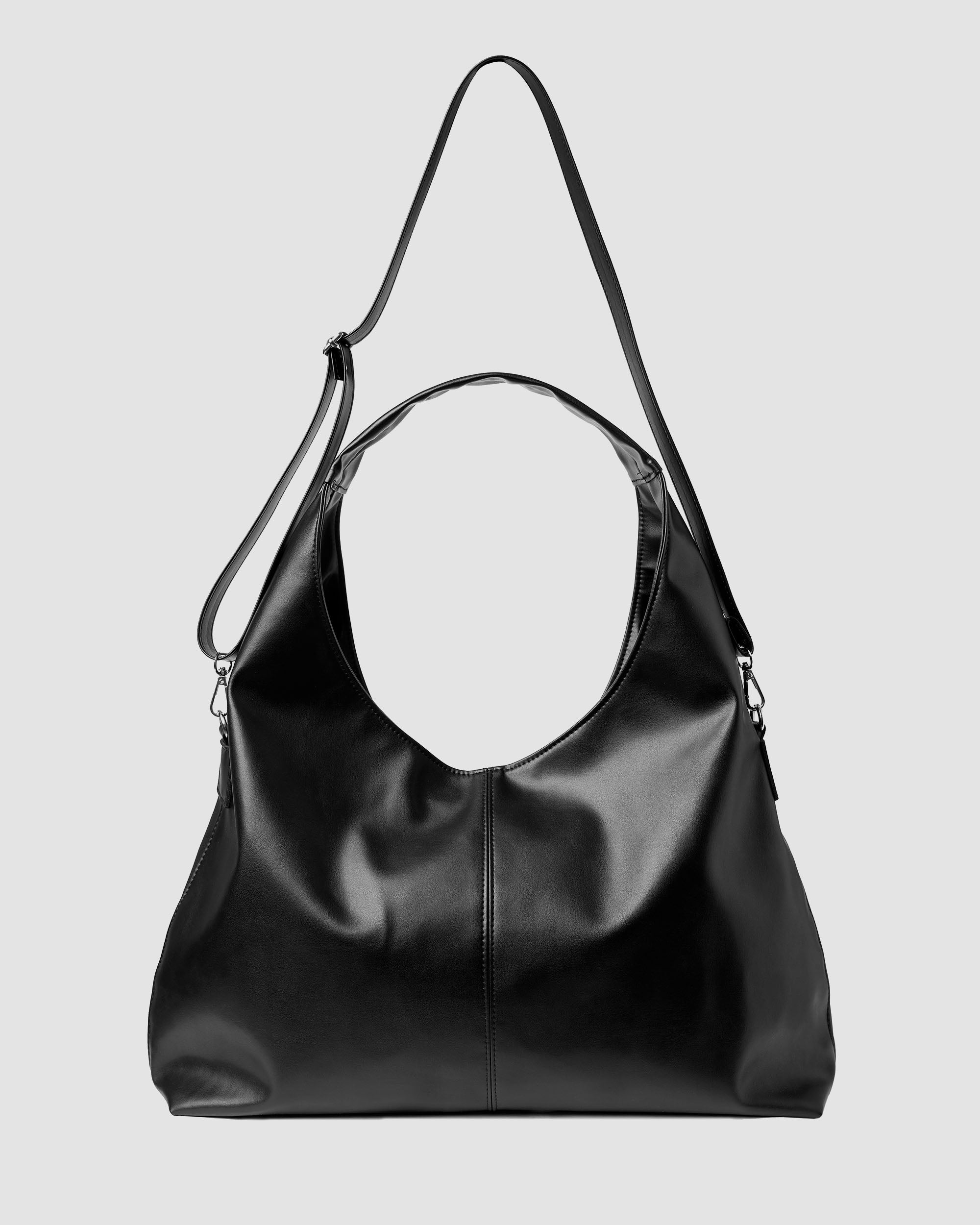 BOHEMA Slouchy Shopper Bag in black - strap detail