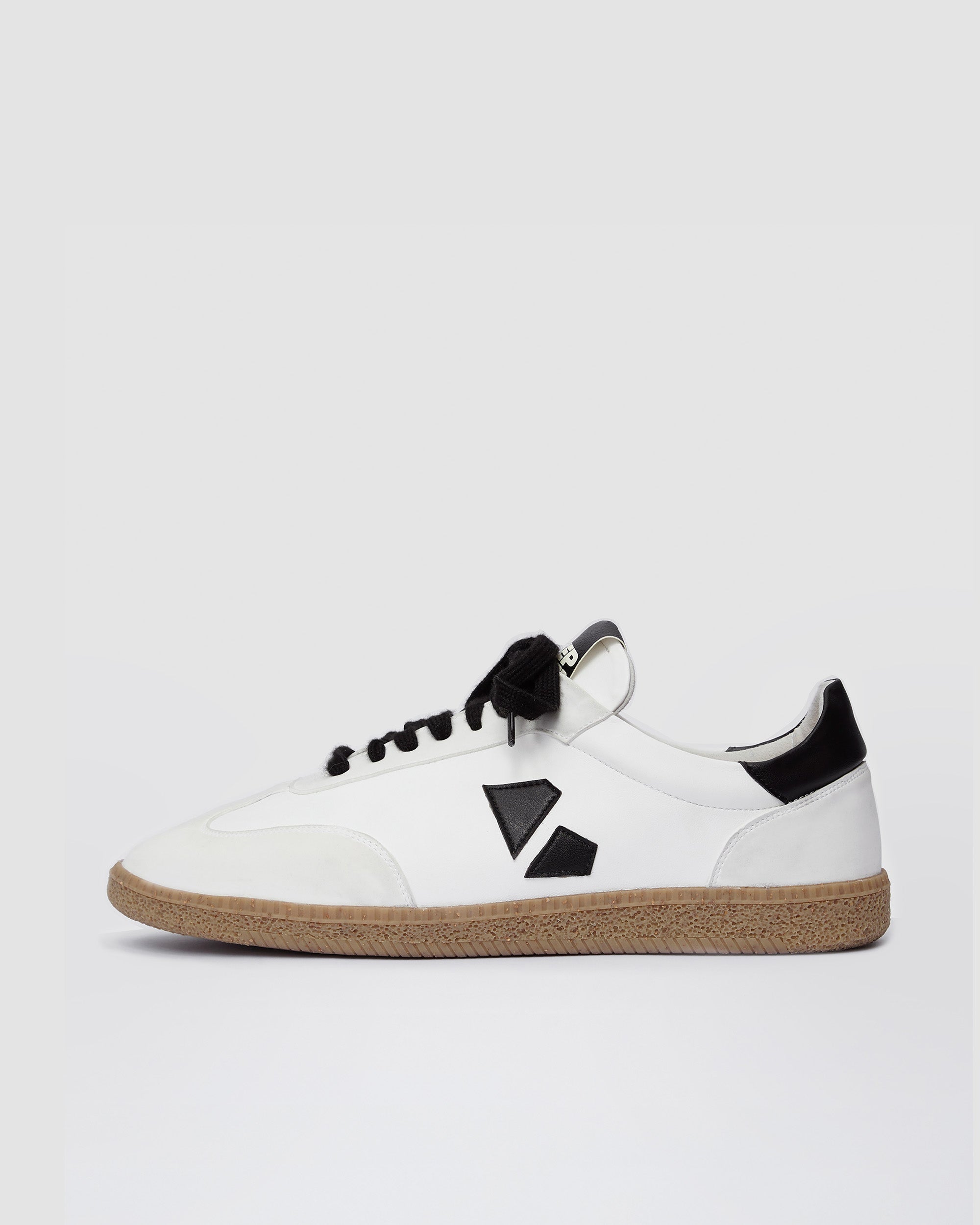 BOHEMA Brava Sneakers - white and black women's sneakers made from plant leather