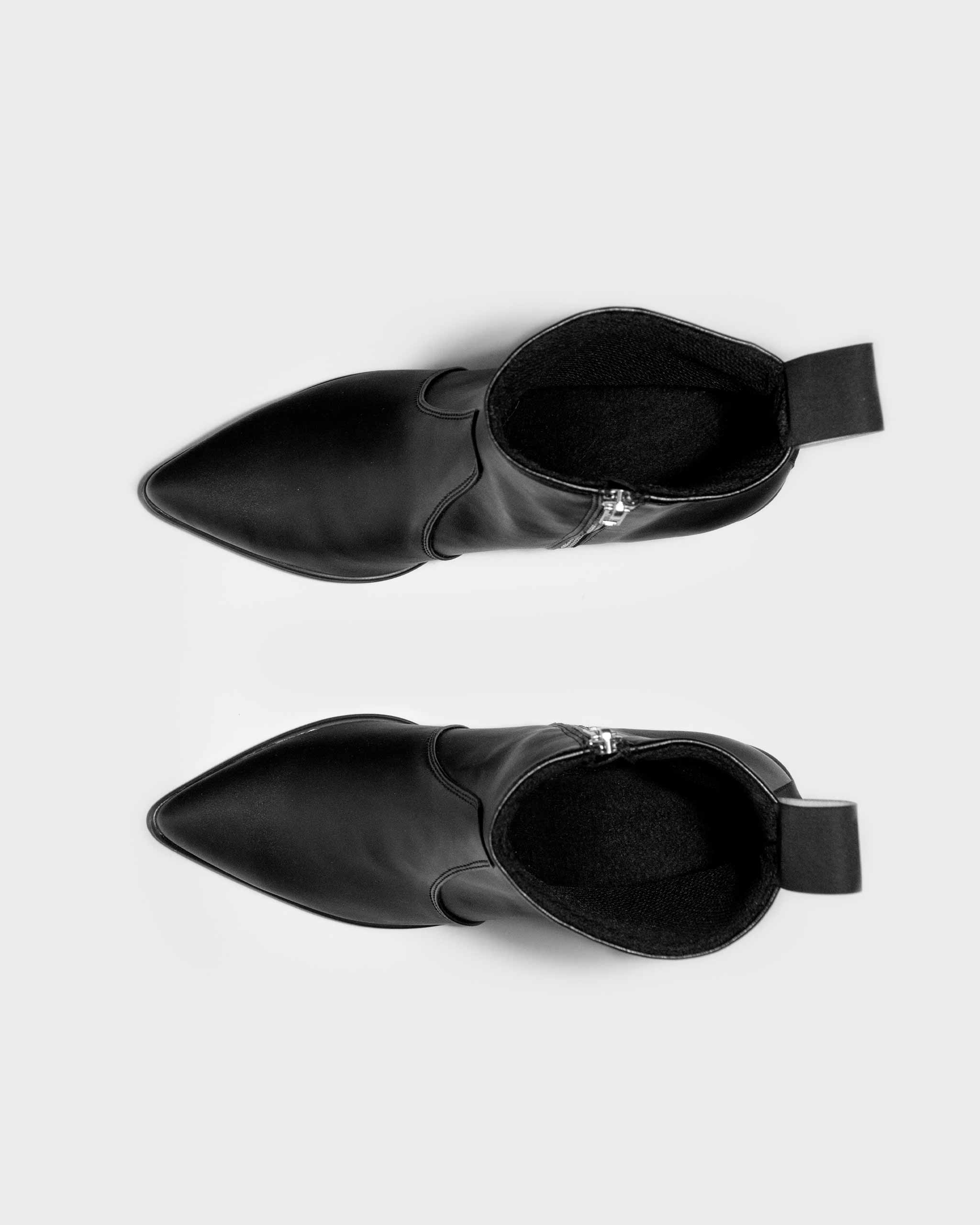 BOHEMA Swan No. 1 in black - top view of women's boots