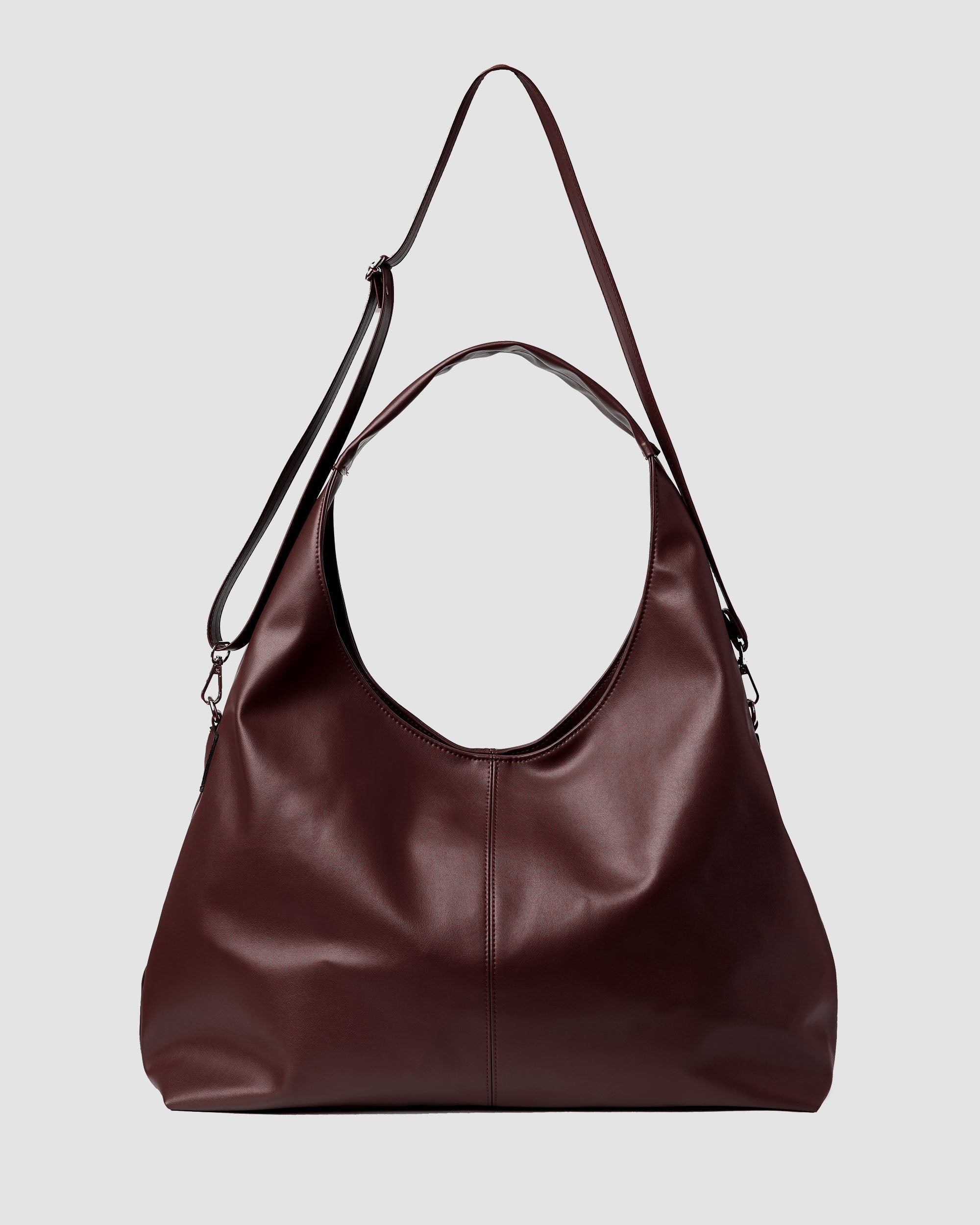 BOHEMA Slouchy Shopper Bag in chocolate brown - strap detail