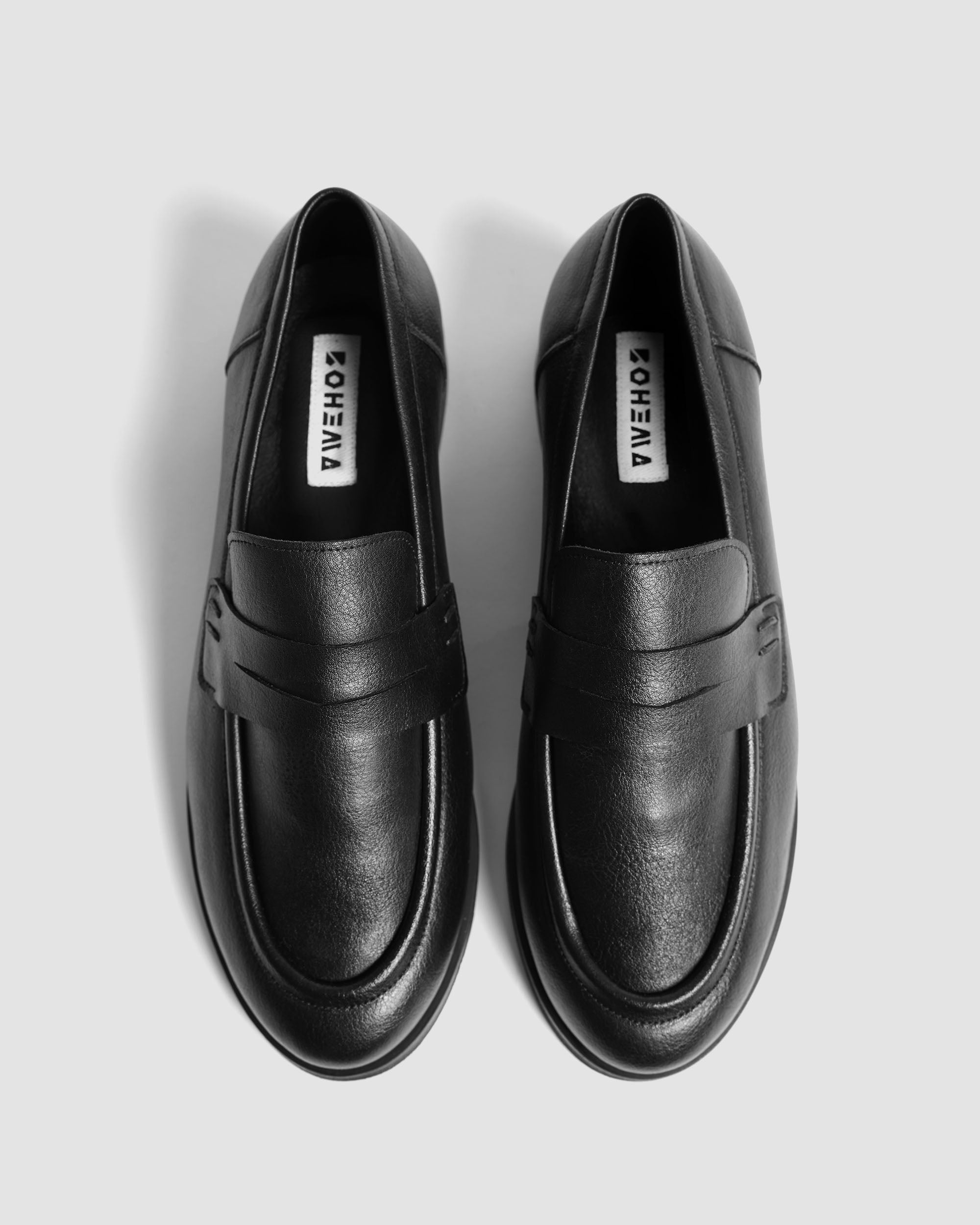 BOHEMA Dakota Loafers in black - top view of women's loafers