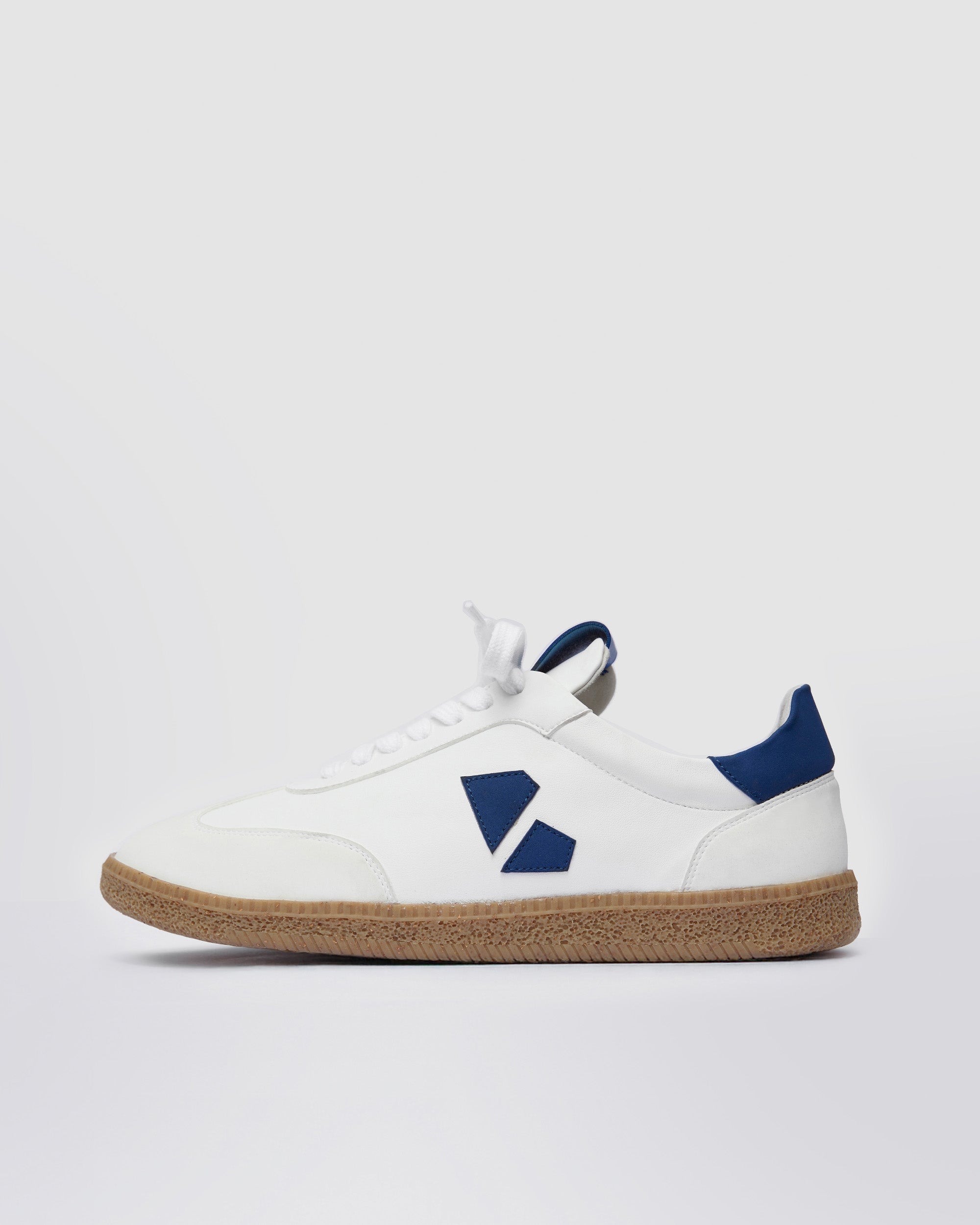 BOHEMA Brava Sneakers - white and blue women's sneakers made from plant leather