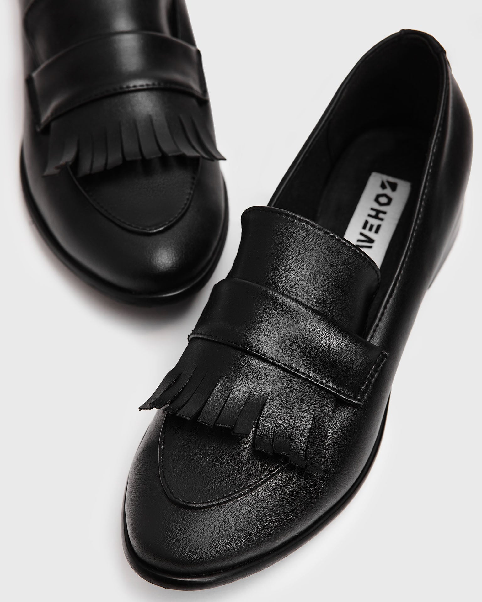 BOHEMA Penny Loafers - top view of women's penny loafers