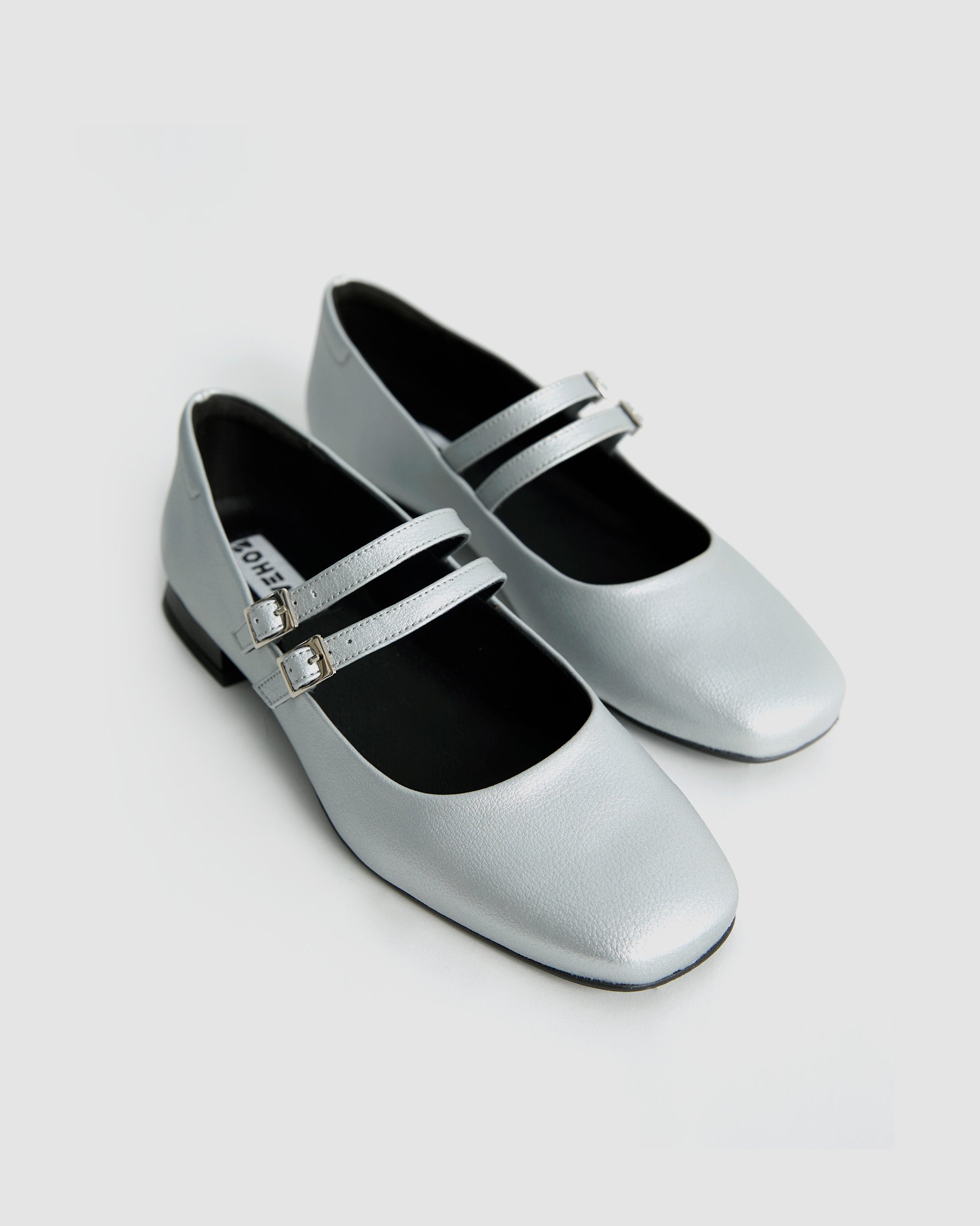 BOHEMA Sugar Mary Jane Pumps in metallic gold - top view of women's Mary Jane ballet flats