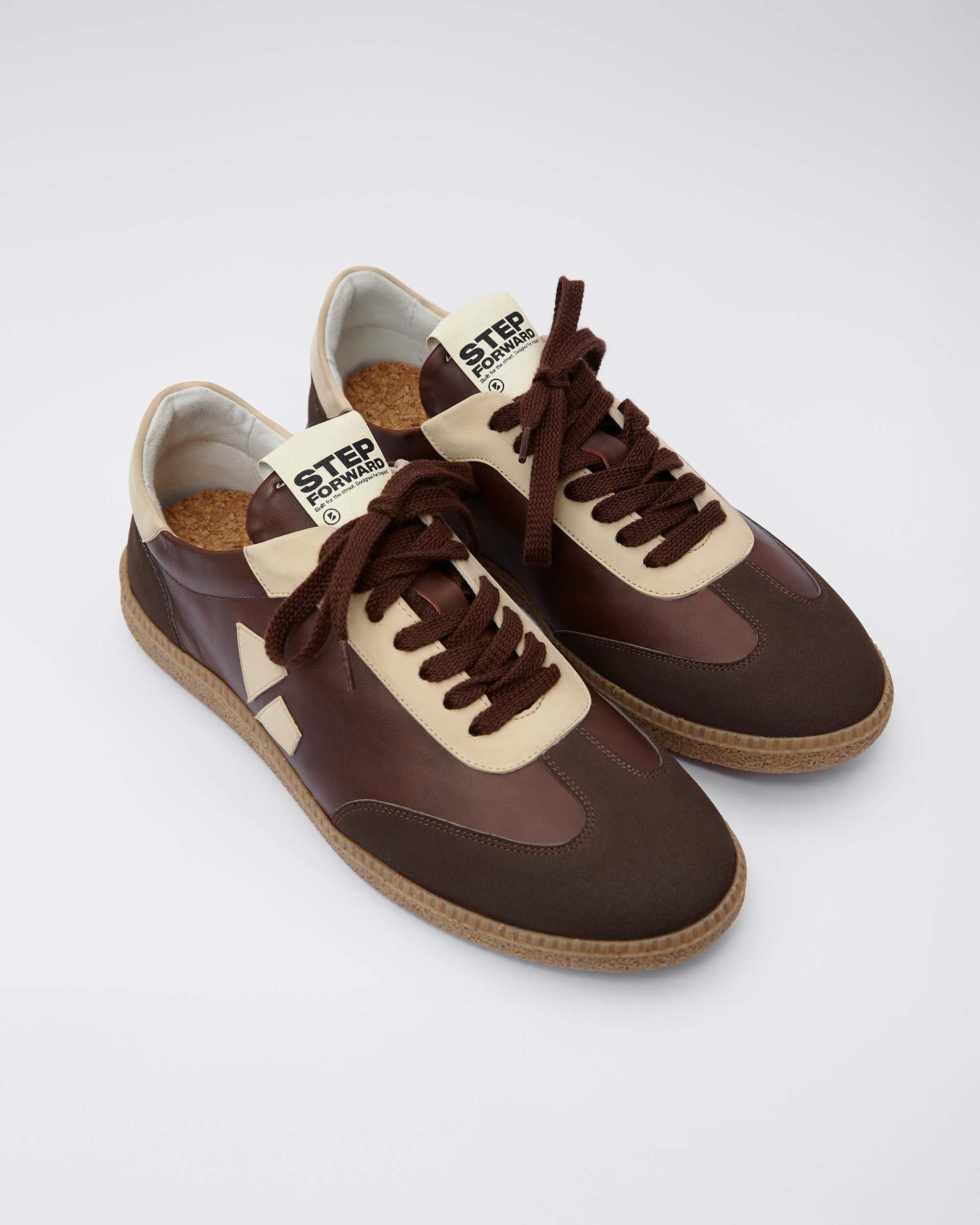 BOHEMA Brava Sneakers in chocolate brown - back view of women's sneakers