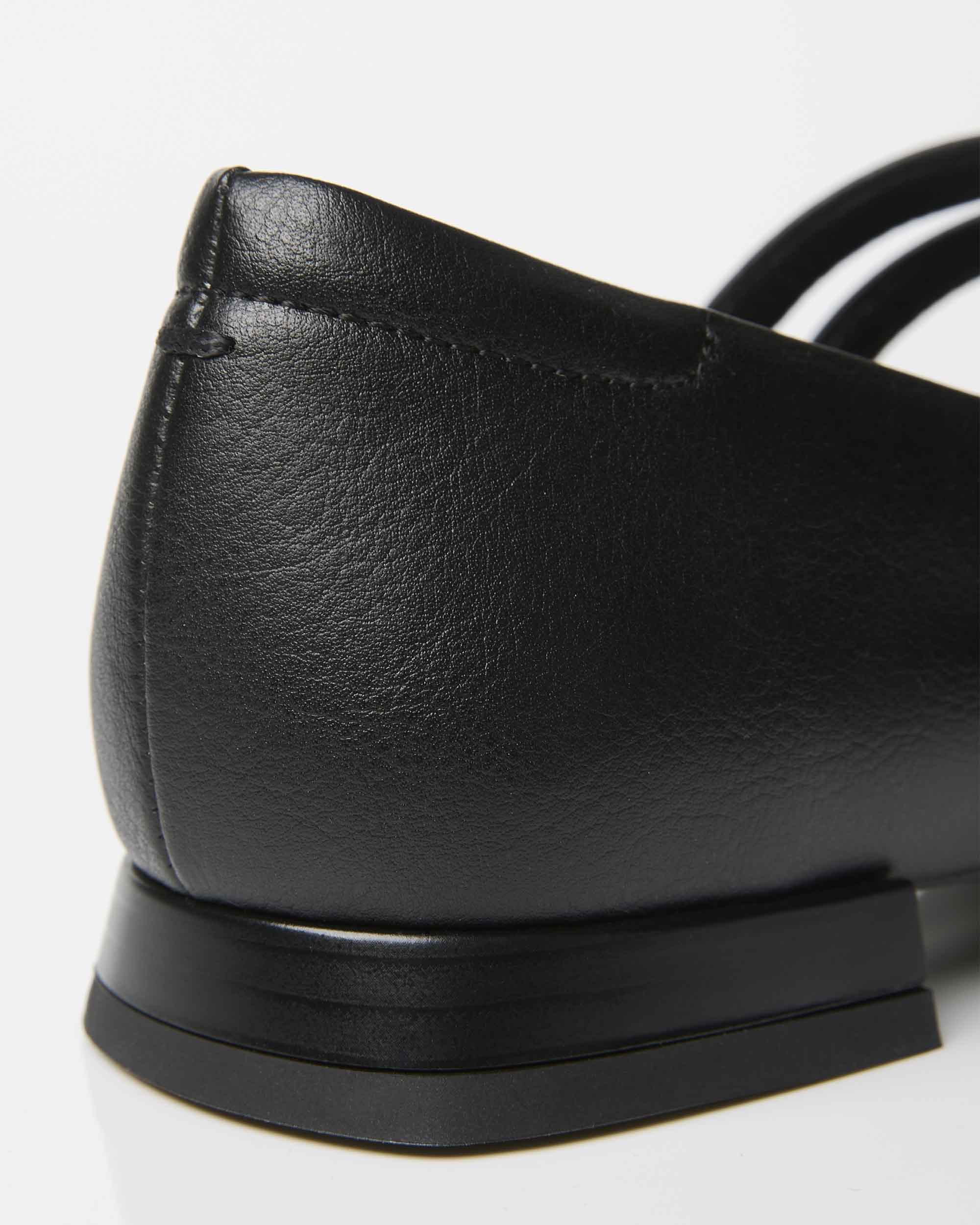 BOHEMA Blackberry Mary Jane Pumps in black - back view of women's Mary Jane ballet flats