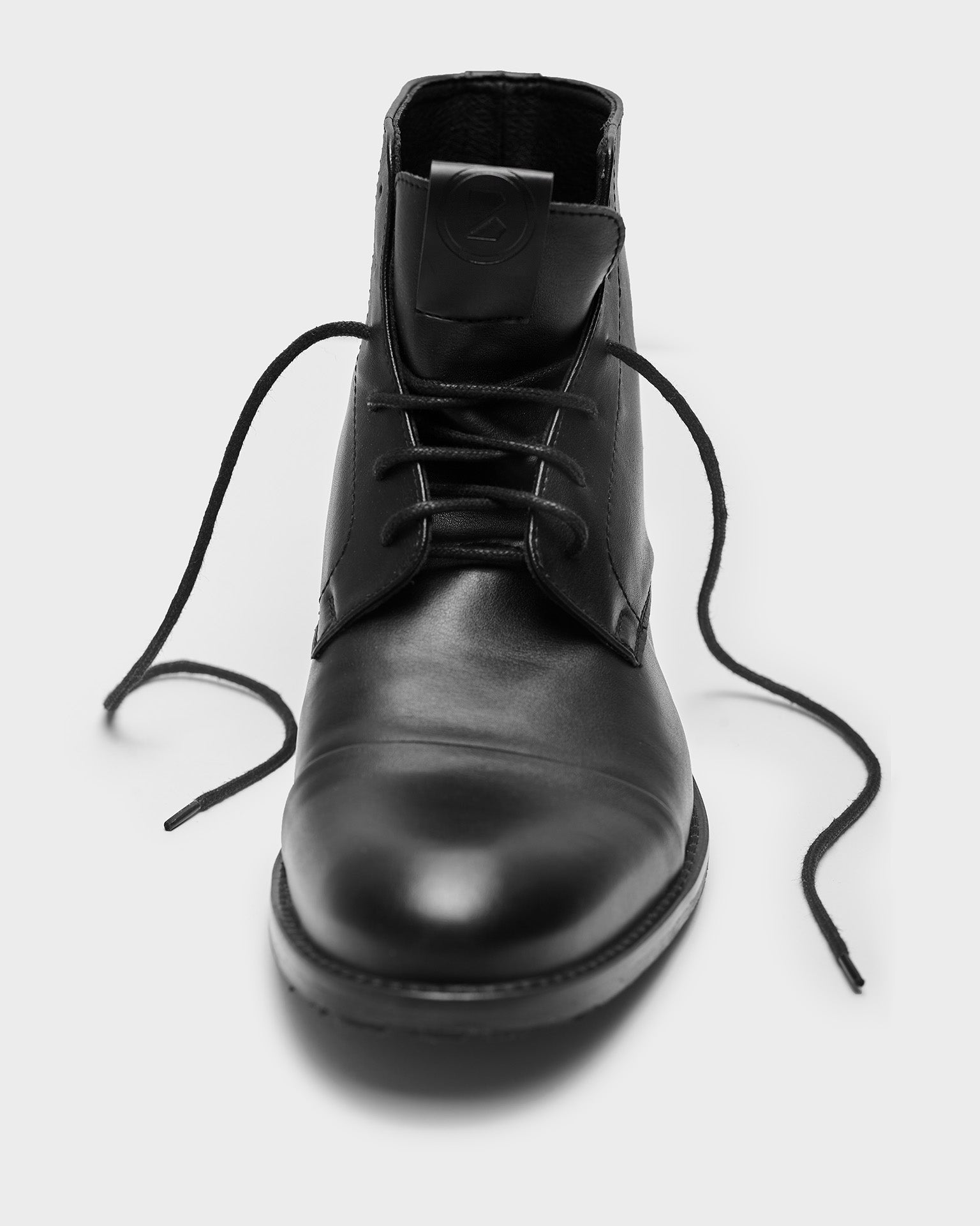 BOHEMA Laced-Up Ankle Boots in black - sole detail of women's lace-up ankle boots