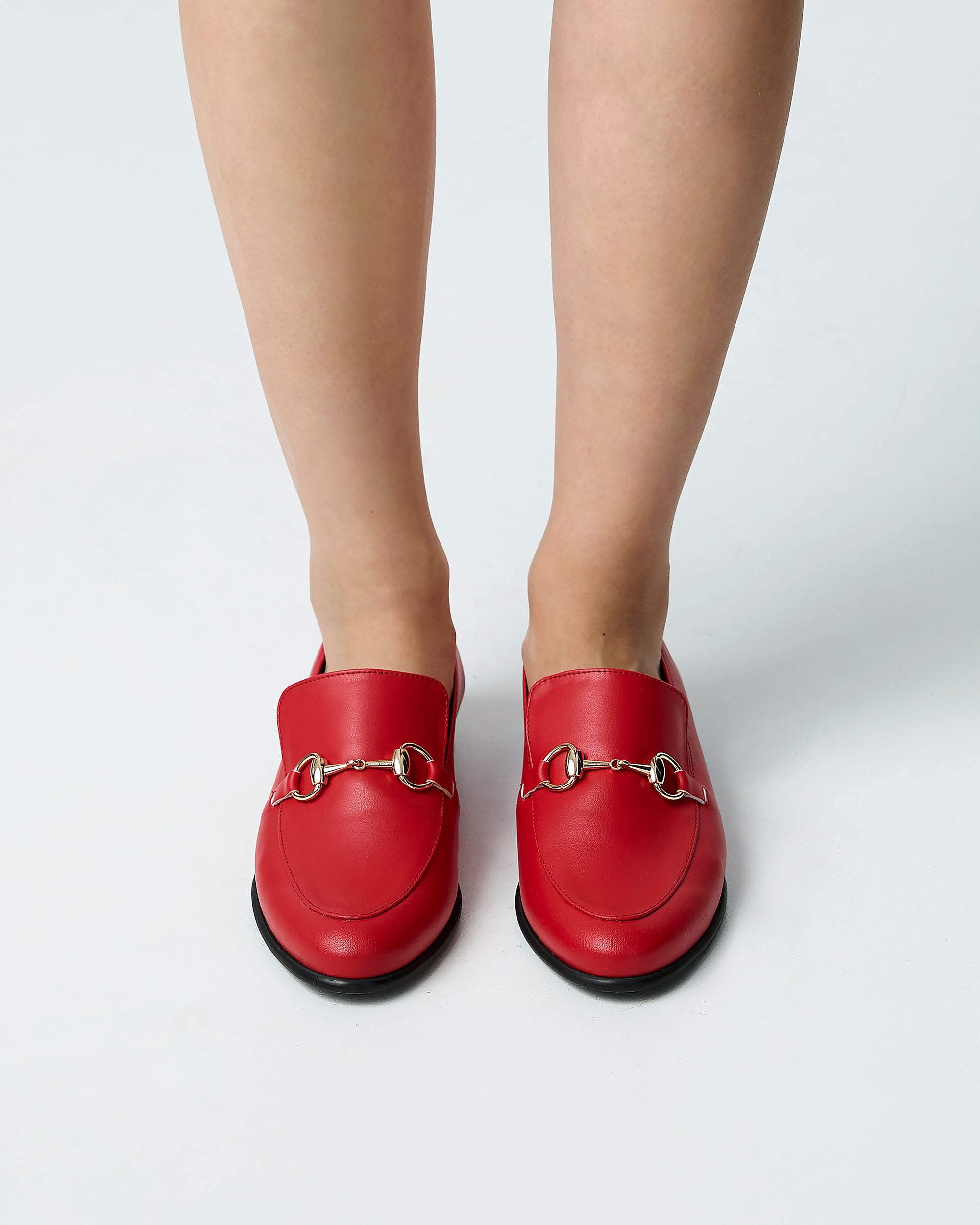 BOHEMA Shiv Loafers in red - back view of women's loafers