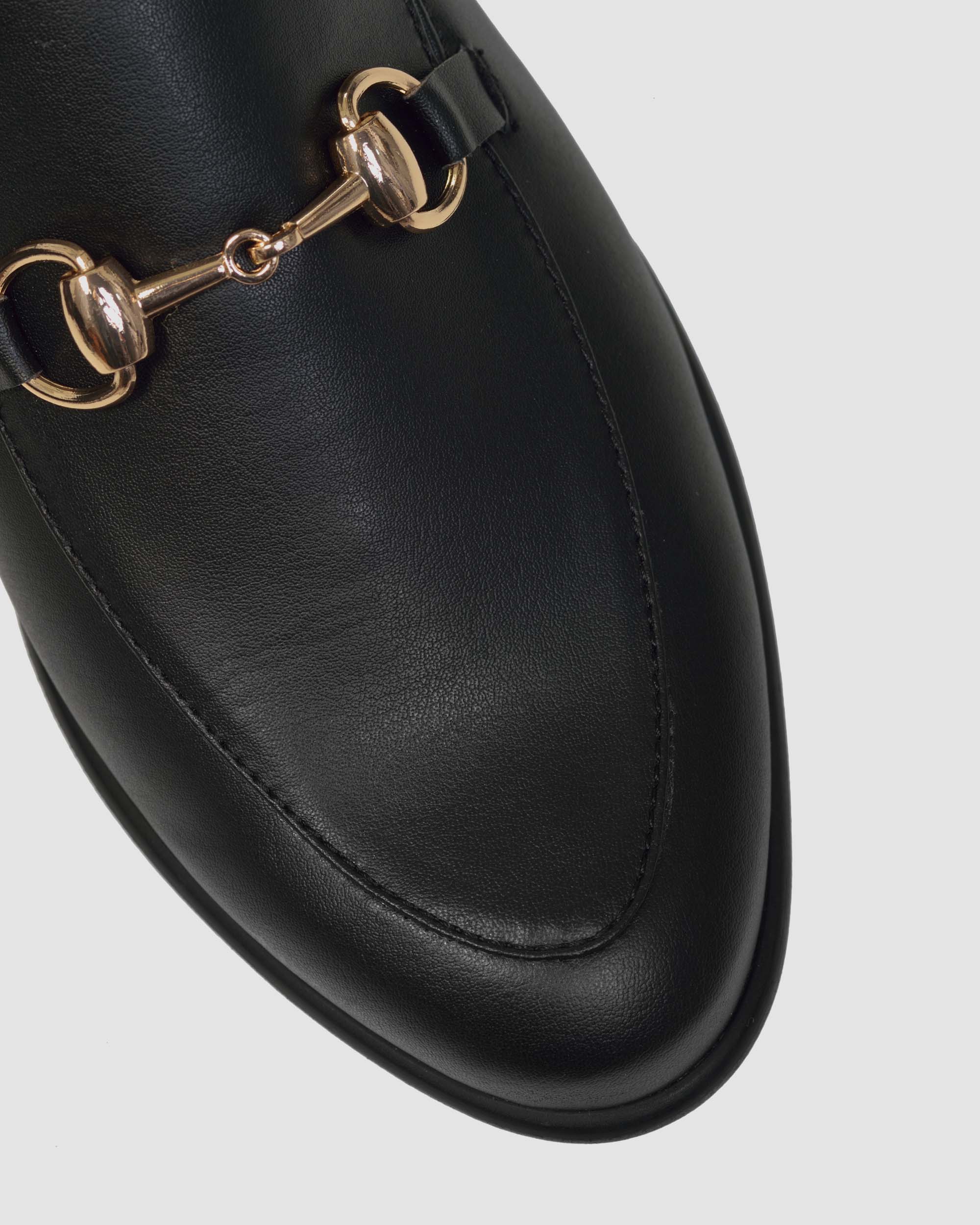 BOHEMA Shiv Loafers in black - texture close-up of women's loafers