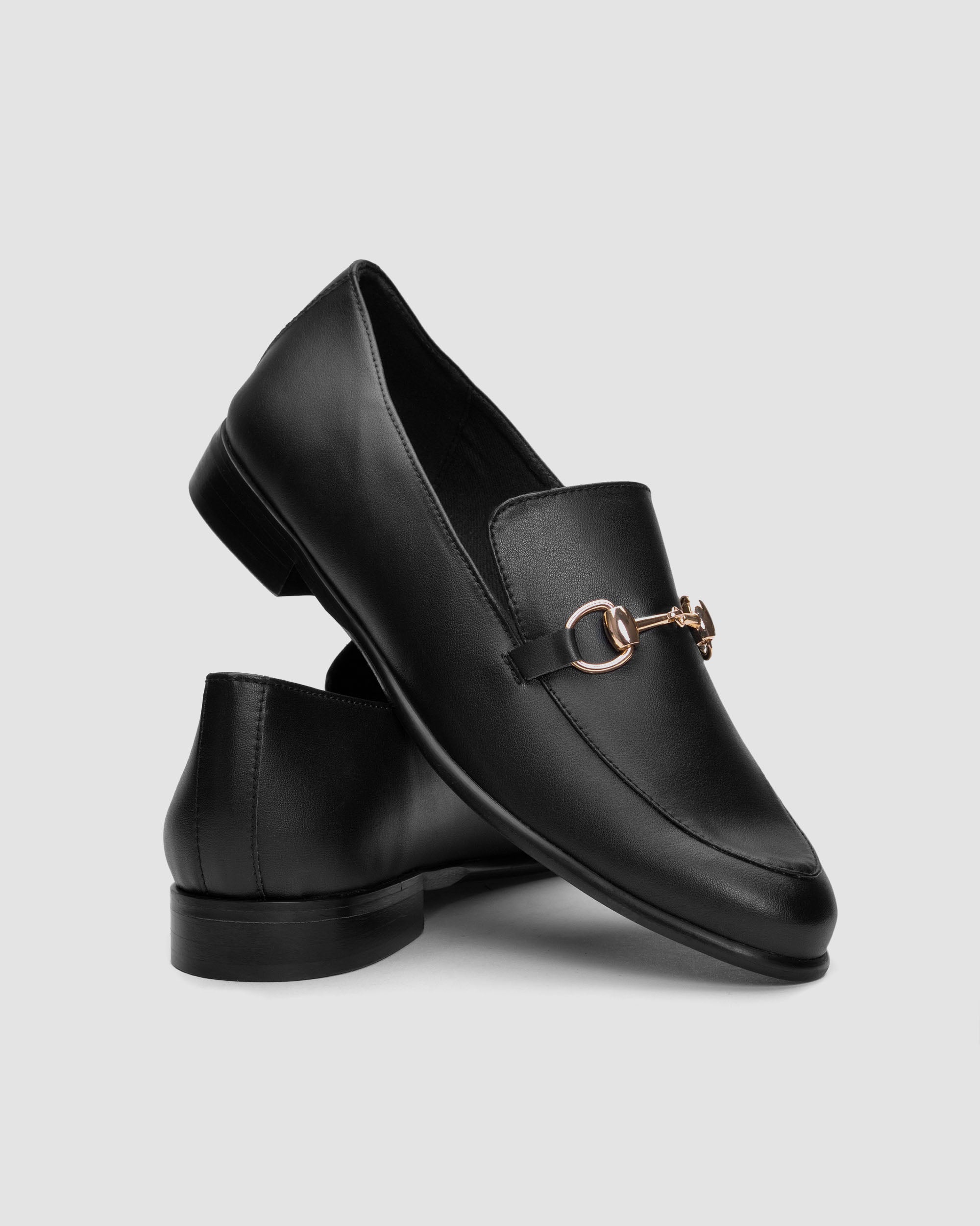 BOHEMA Shiv Loafers in black - back view of women's loafers