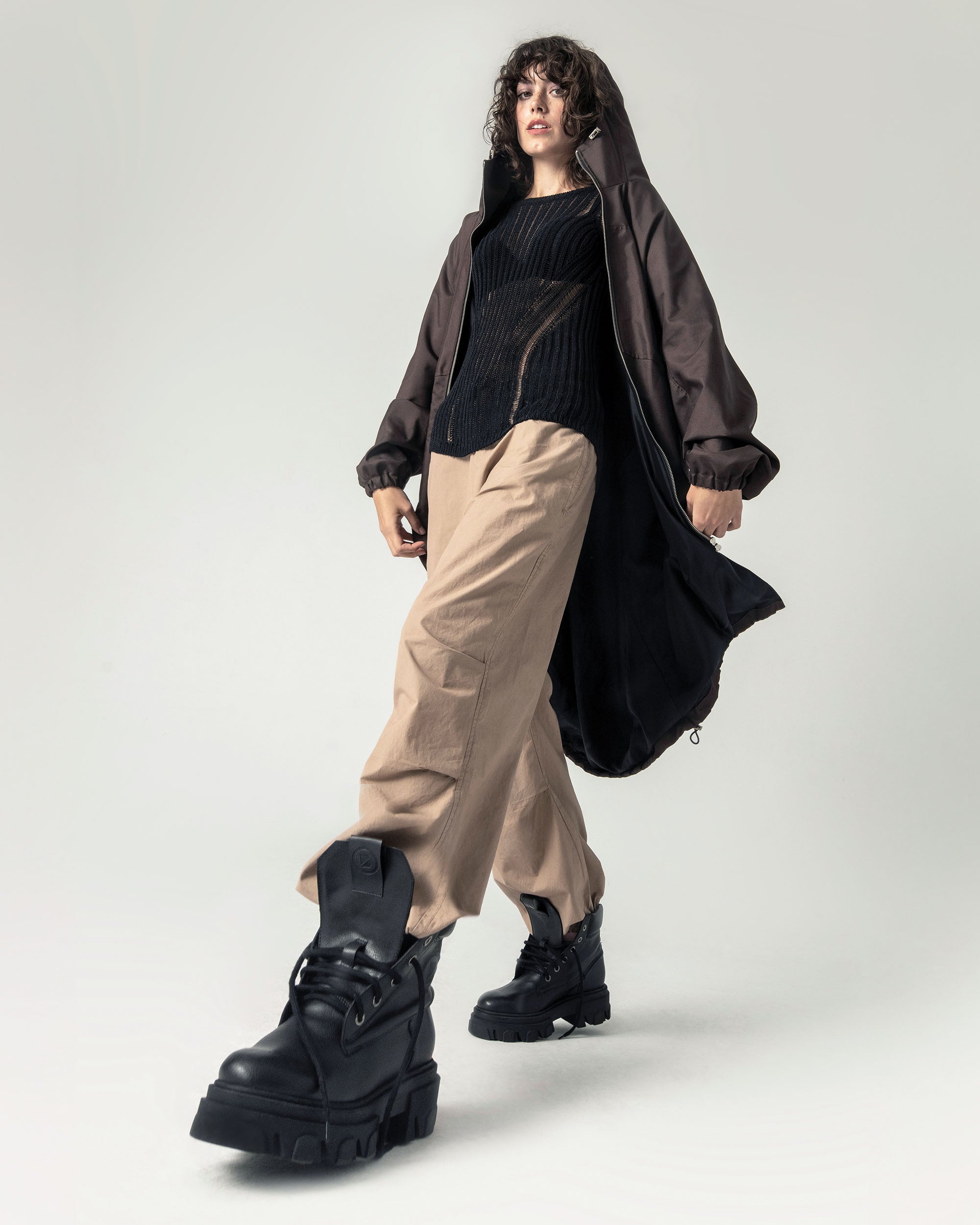 BOHEMA Riot Boots in black - side view of women's ankle boots