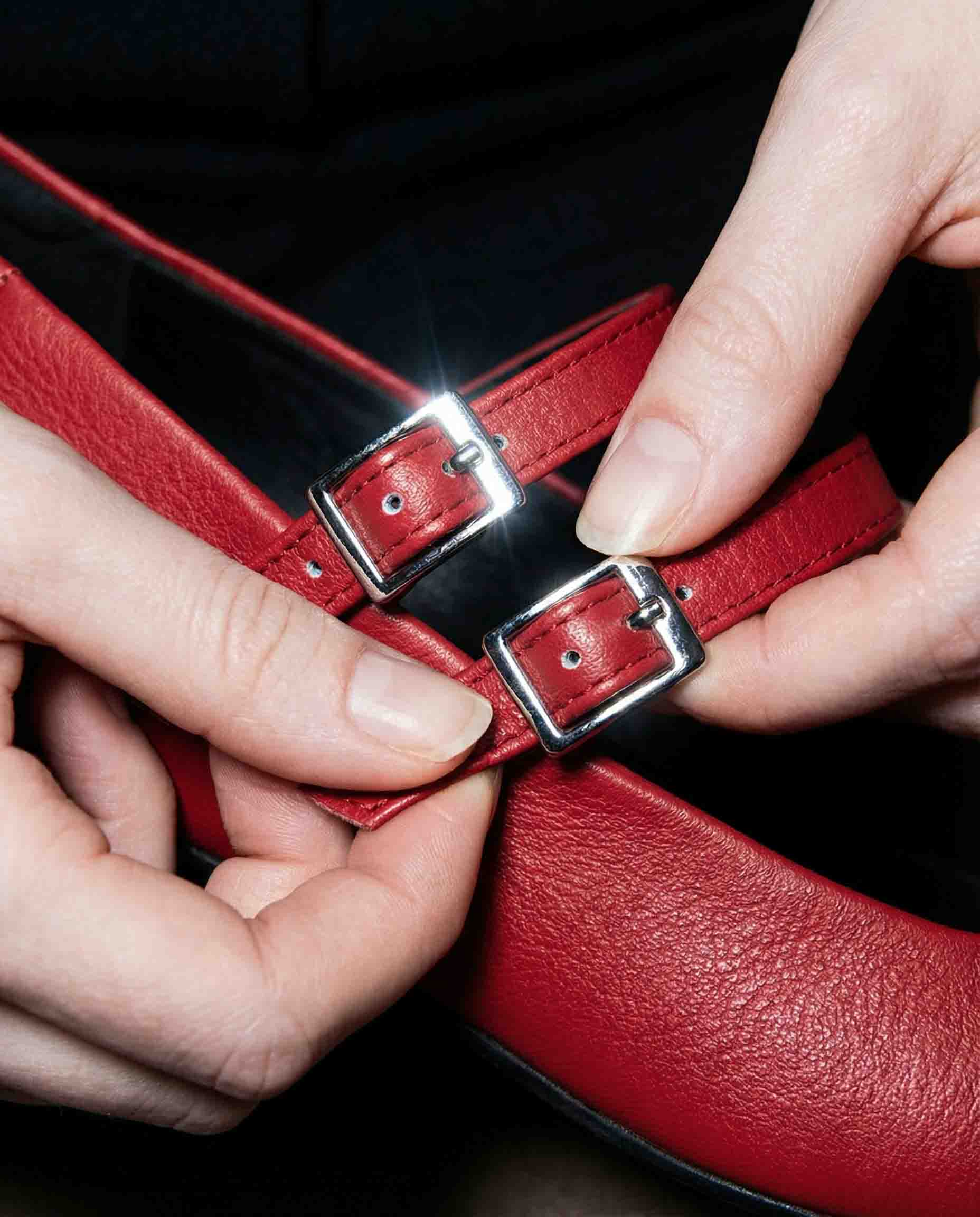 Strawberry Mary Jane Pumps Rote Ballerinas