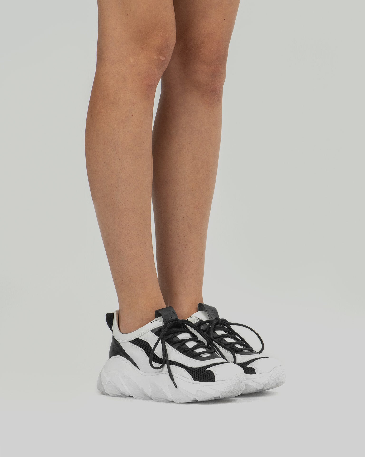 BOHEMA Daddy's Sneakers in white - top view of women's chunky sneakers