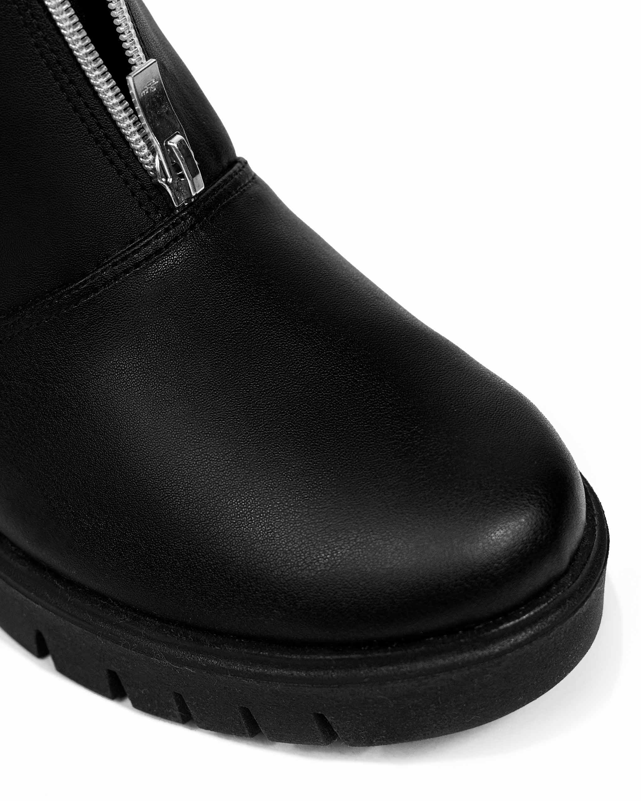 BOHEMA Cyber Boots in black - worn on foot of women's ankle boots