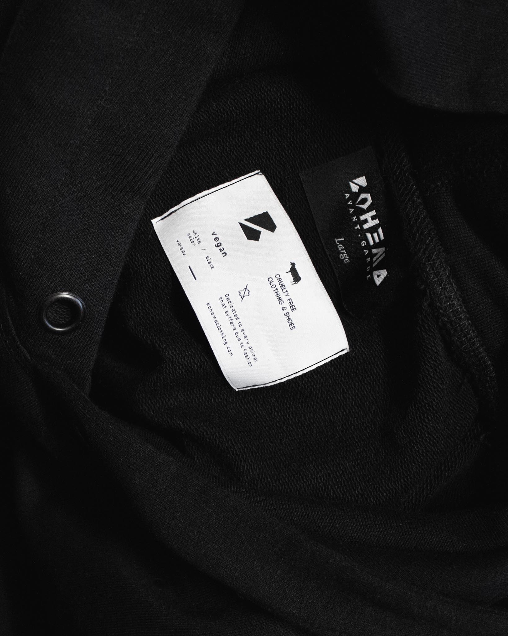 BOHEMA All Day All Night Hoodie in black - back view