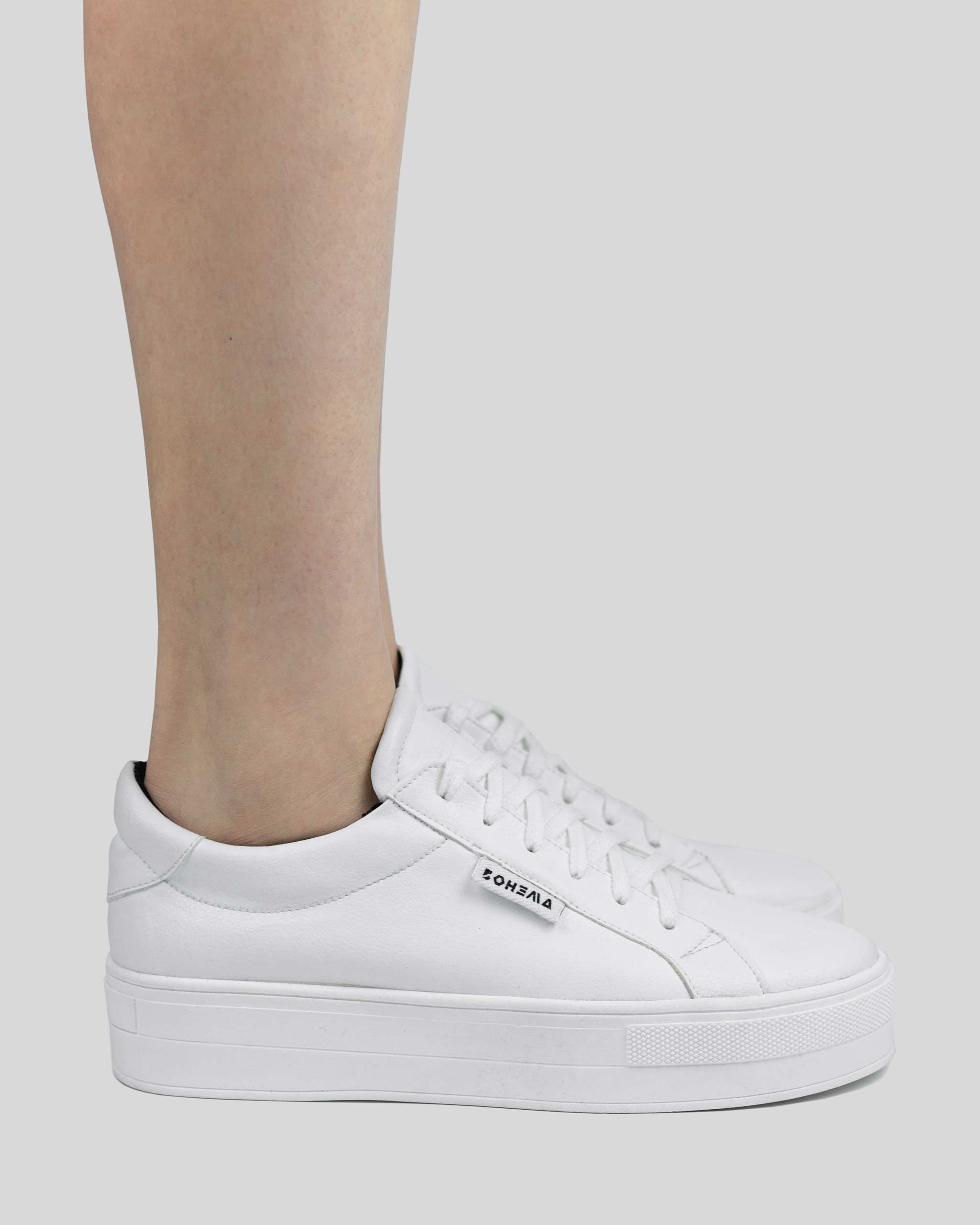 BOHEMA Sneakers Aware in white - top view of women's sneakers