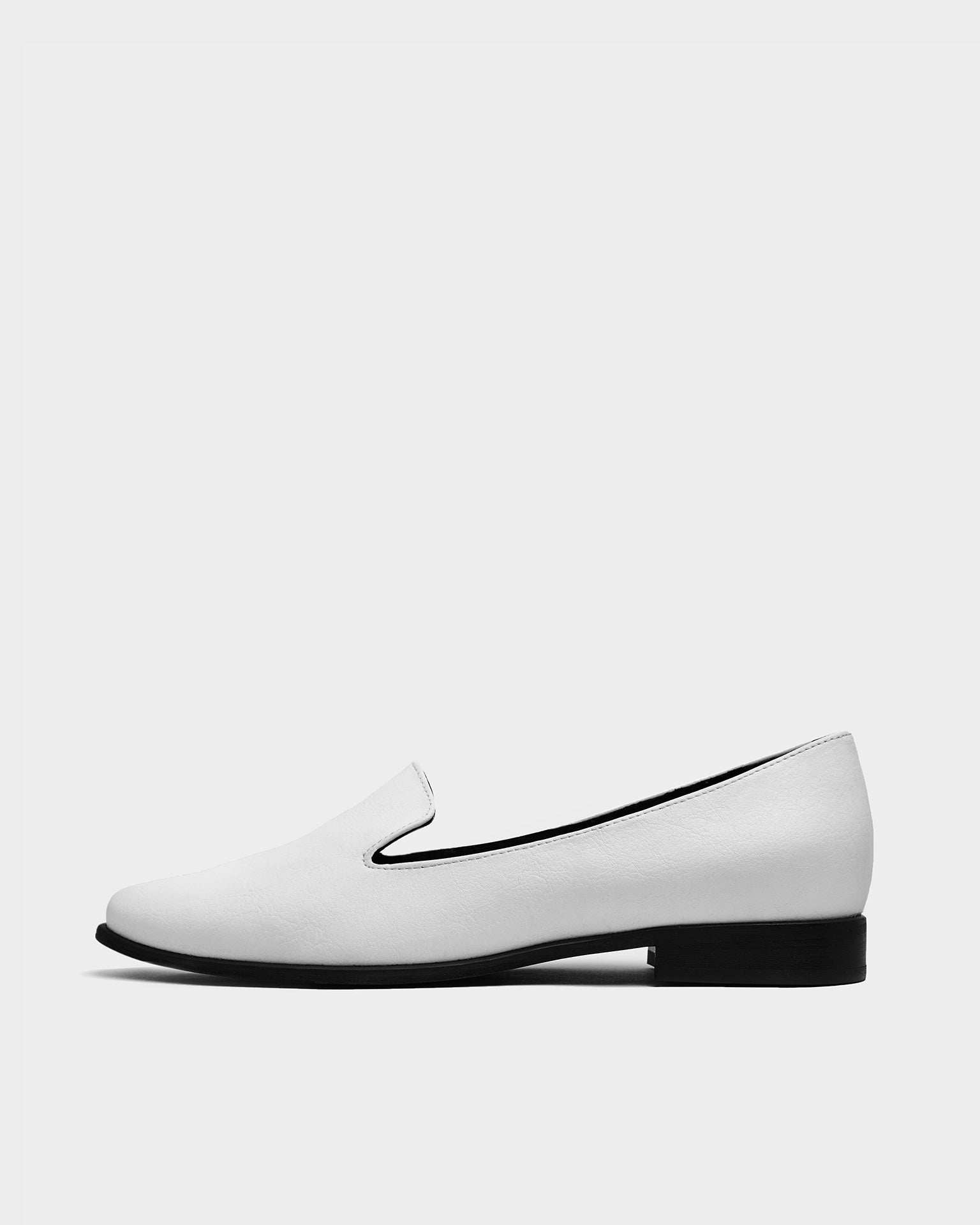 BOHEMA Lords - white women's loafers made from grape plant leather