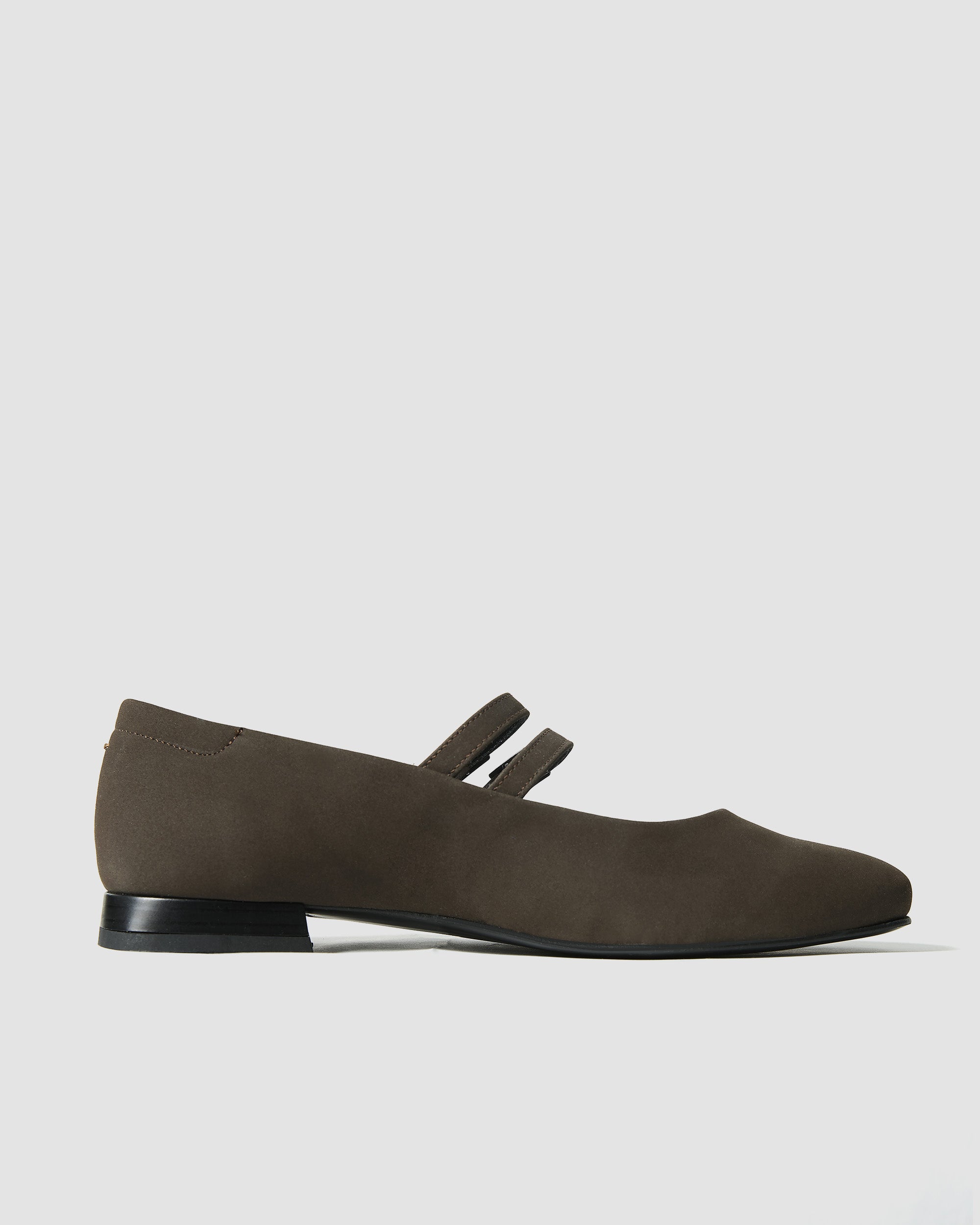 BOHEMA Chocolate Mary Jane Pumps in chocolate brown - pair view of women's Mary Jane ballet flats