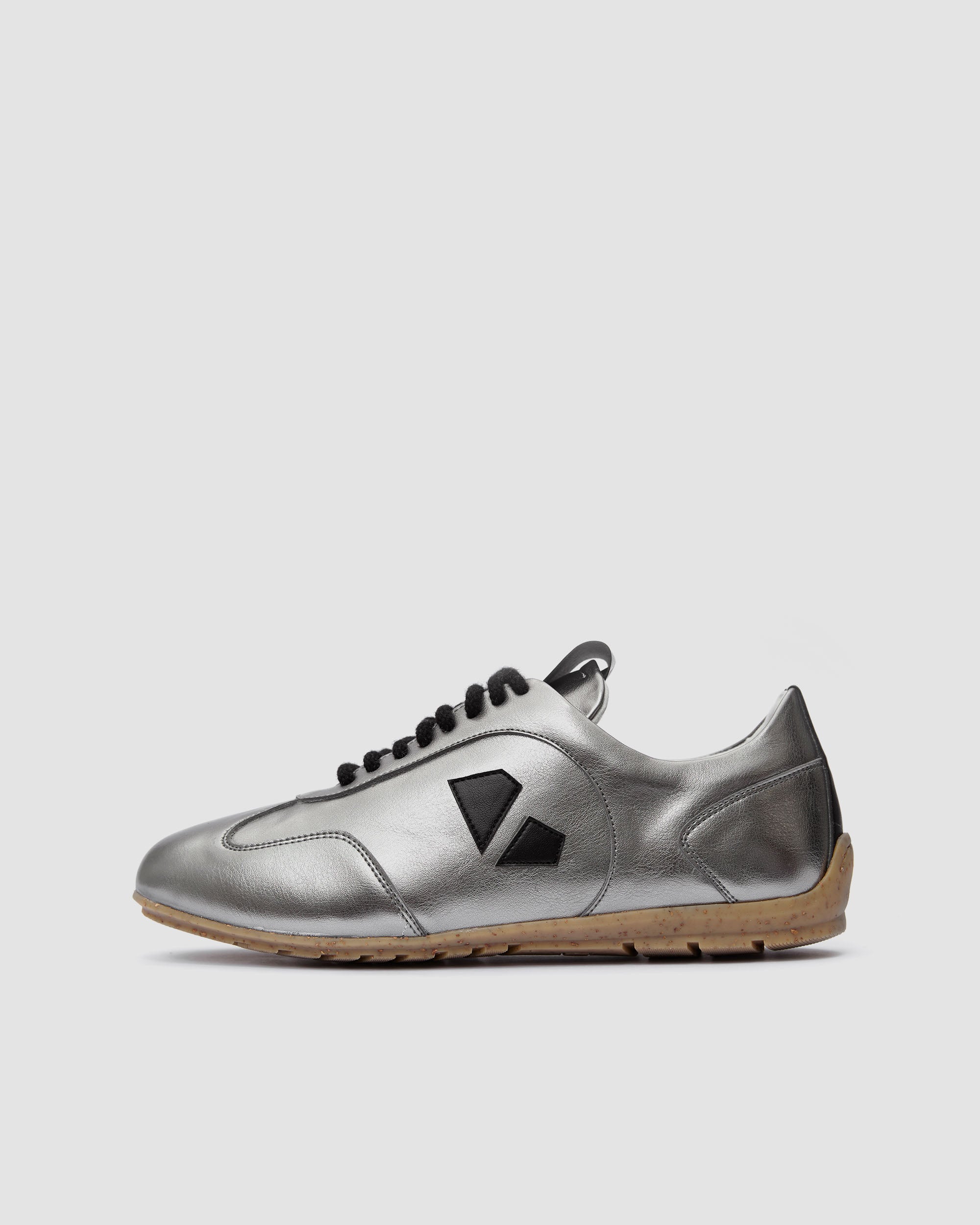 BOHEMA Racer Sneakers in metallic - side view of women's sneakers