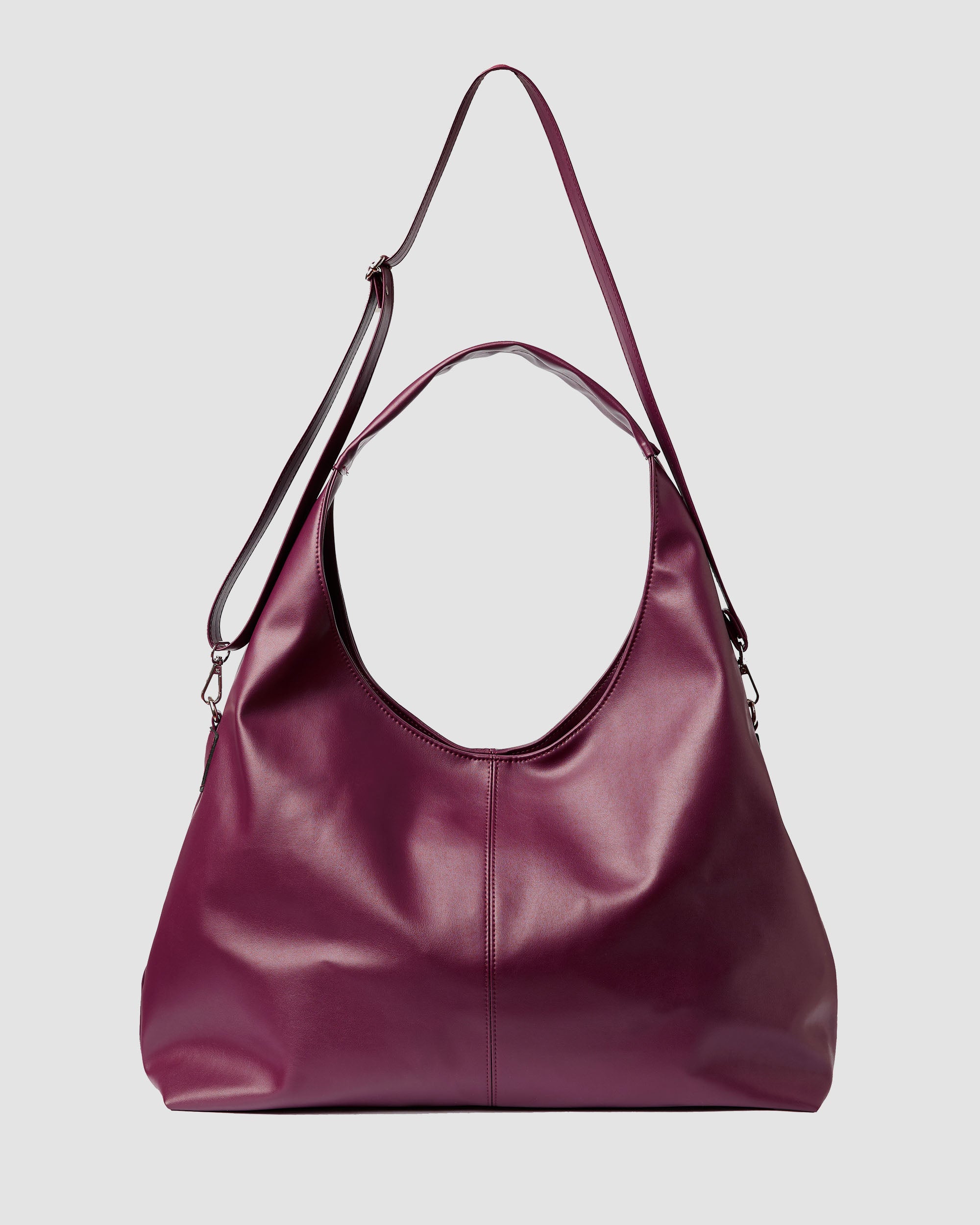 BOHEMA Slouchy Shopper Bag in burgundy - strap detail