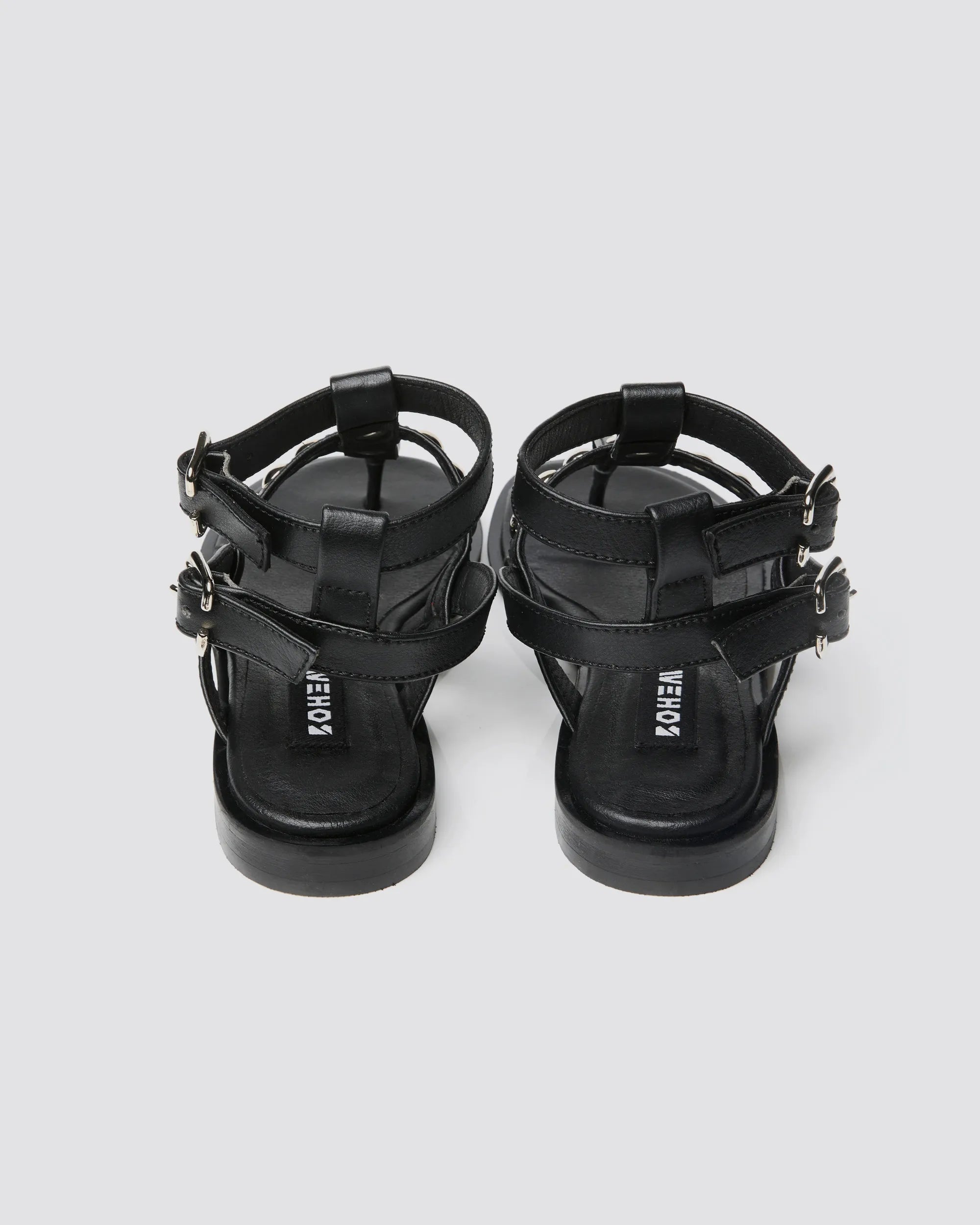 BOHEMA Nox Sandals in black - worn on foot of women's gladiator sandals