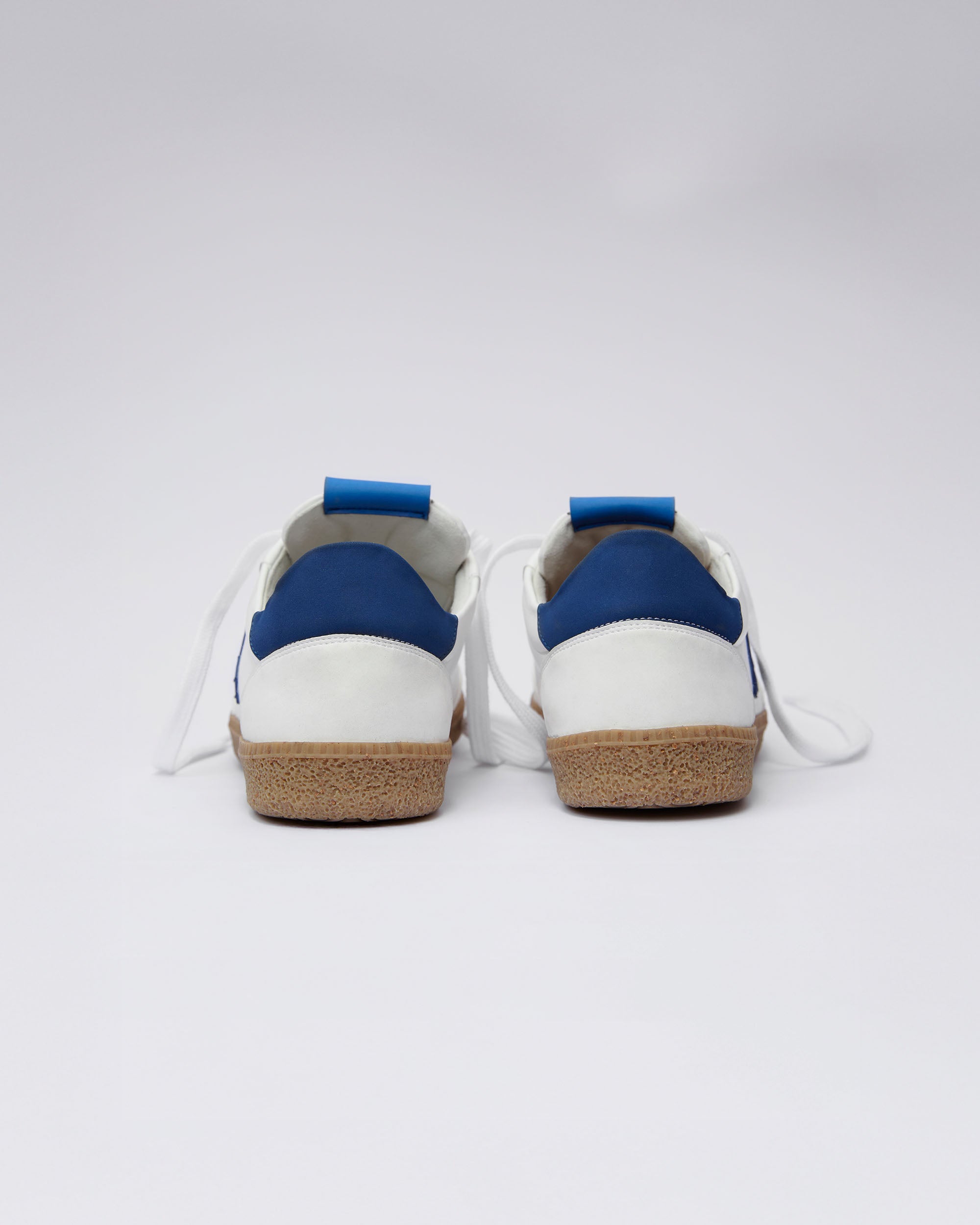 BOHEMA Brava Sneakers in white and blue - back view of women's sneakers