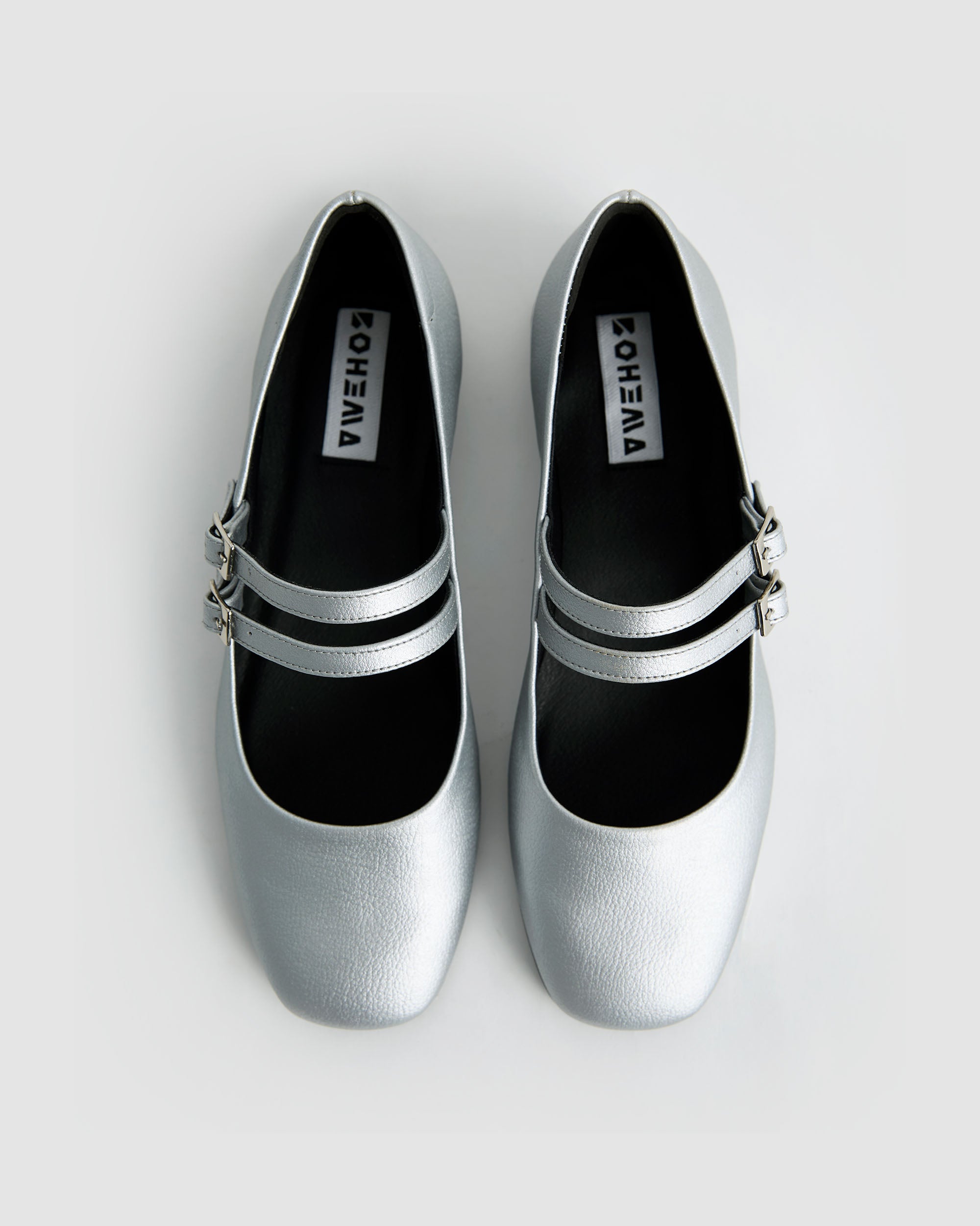 BOHEMA Sugar Mary Jane Pumps in metallic gold - sole detail of women's Mary Jane ballet flats