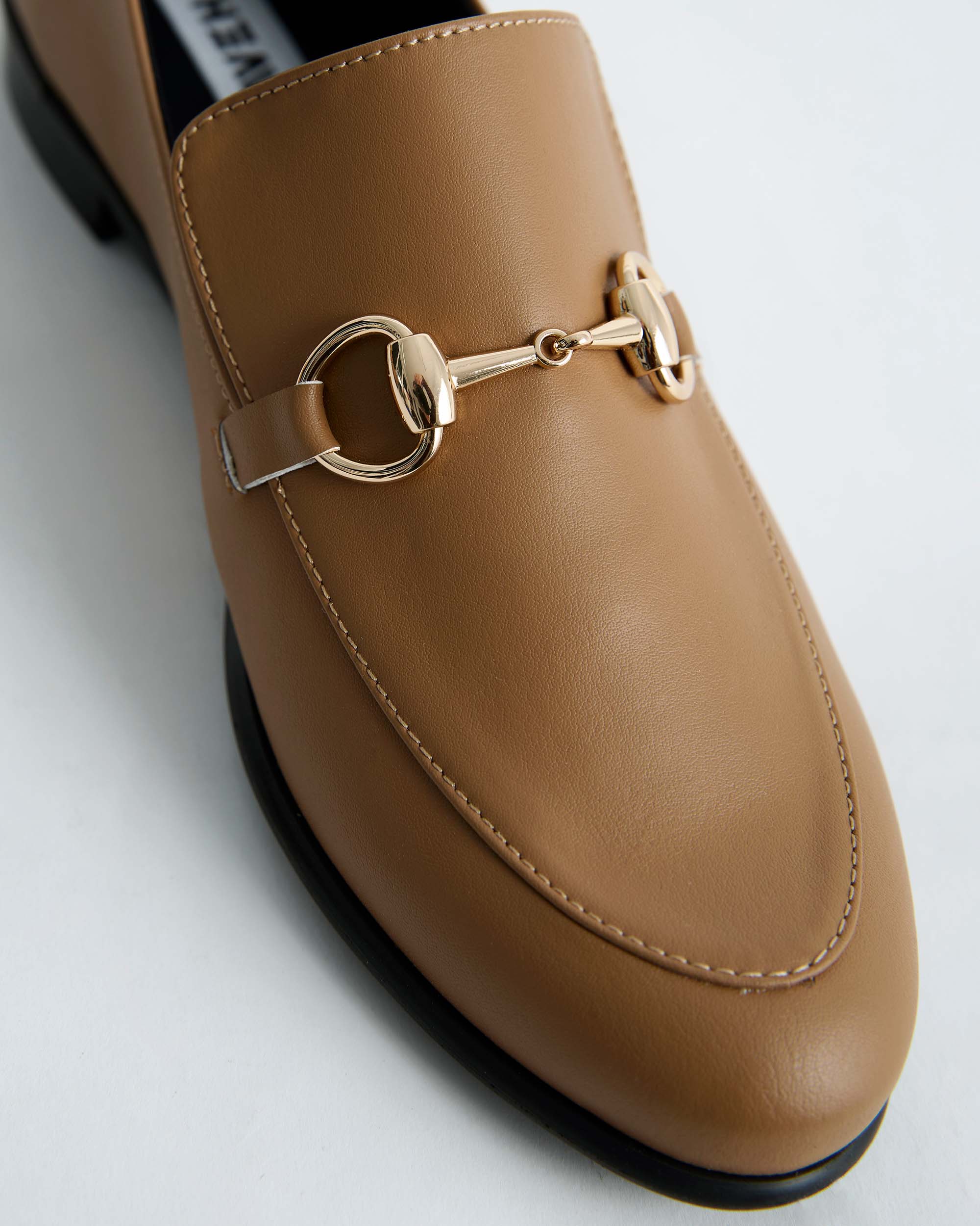 BOHEMA Shiv Loafers in beige - worn on foot of women's loafers