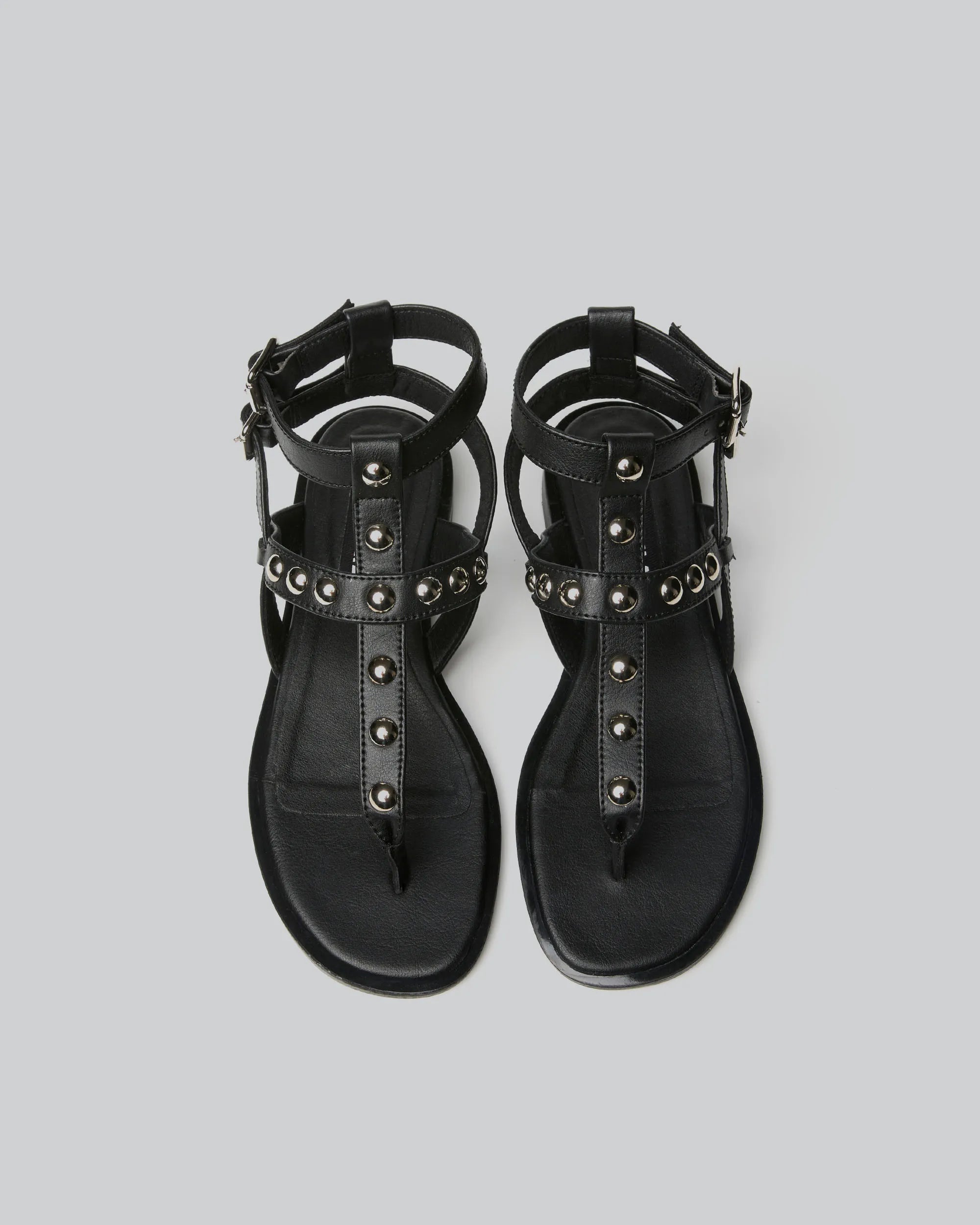 BOHEMA Nox Sandals in black - top view of women's gladiator sandals