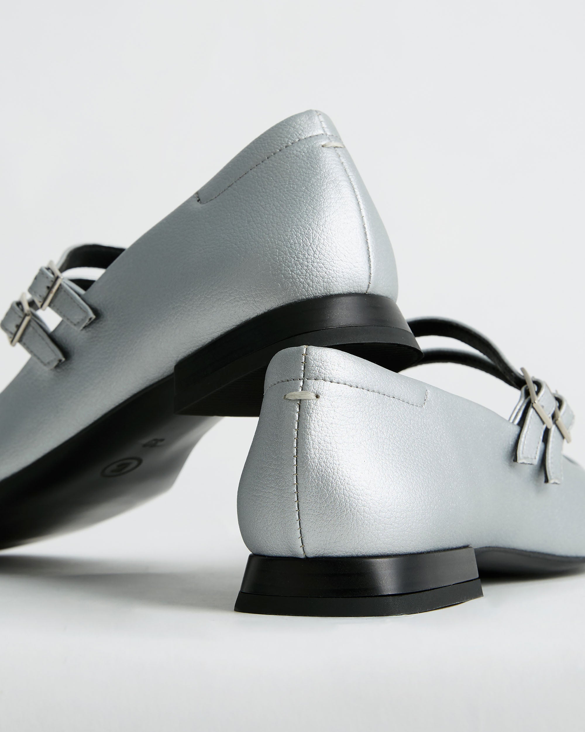 BOHEMA Sugar Mary Jane Pumps in metallic gold - back view of women's Mary Jane ballet flats