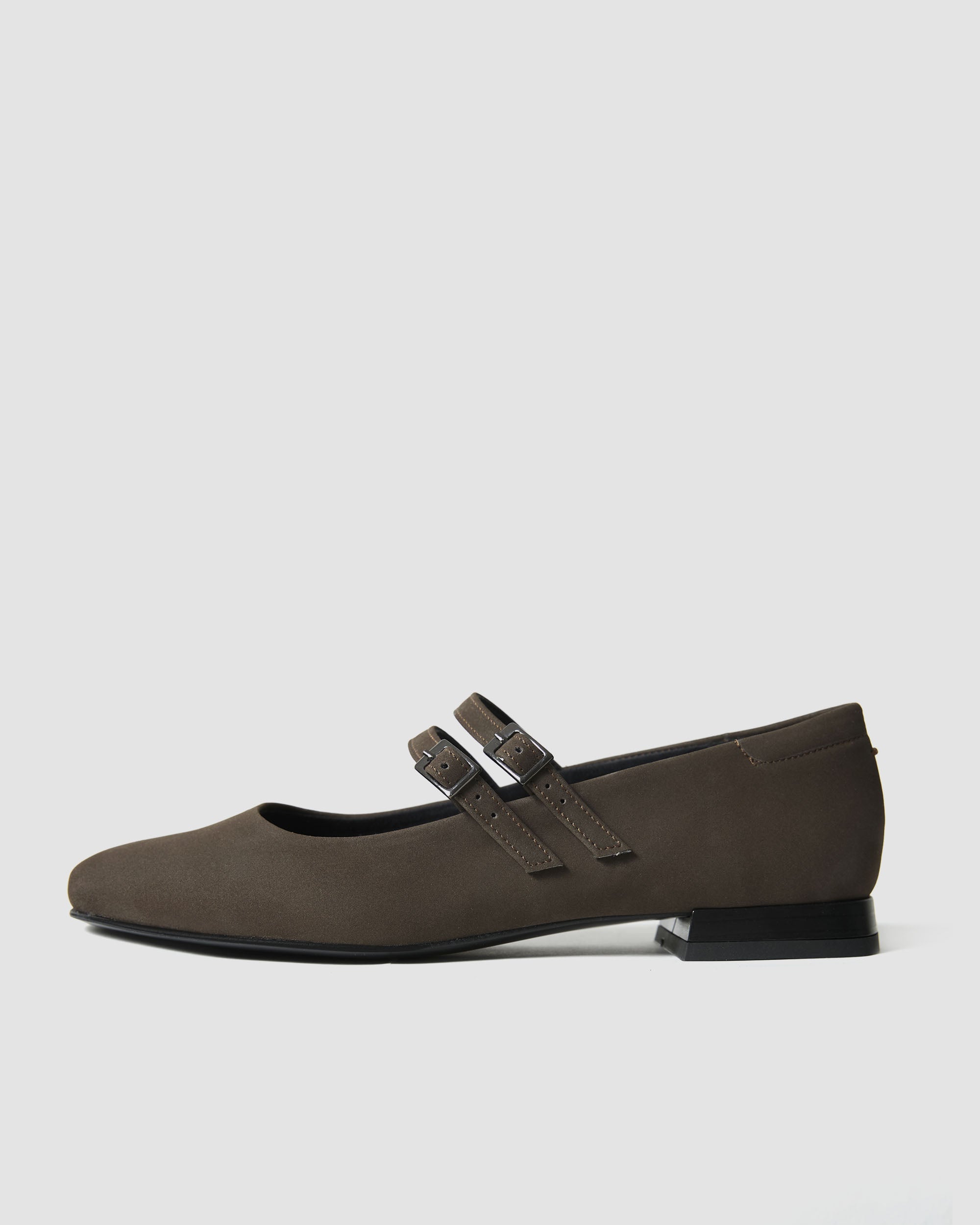 BOHEMA Chocolate Mary Jane Pumps - chocolate brown women's Mary Jane ballet flats made from plant leather