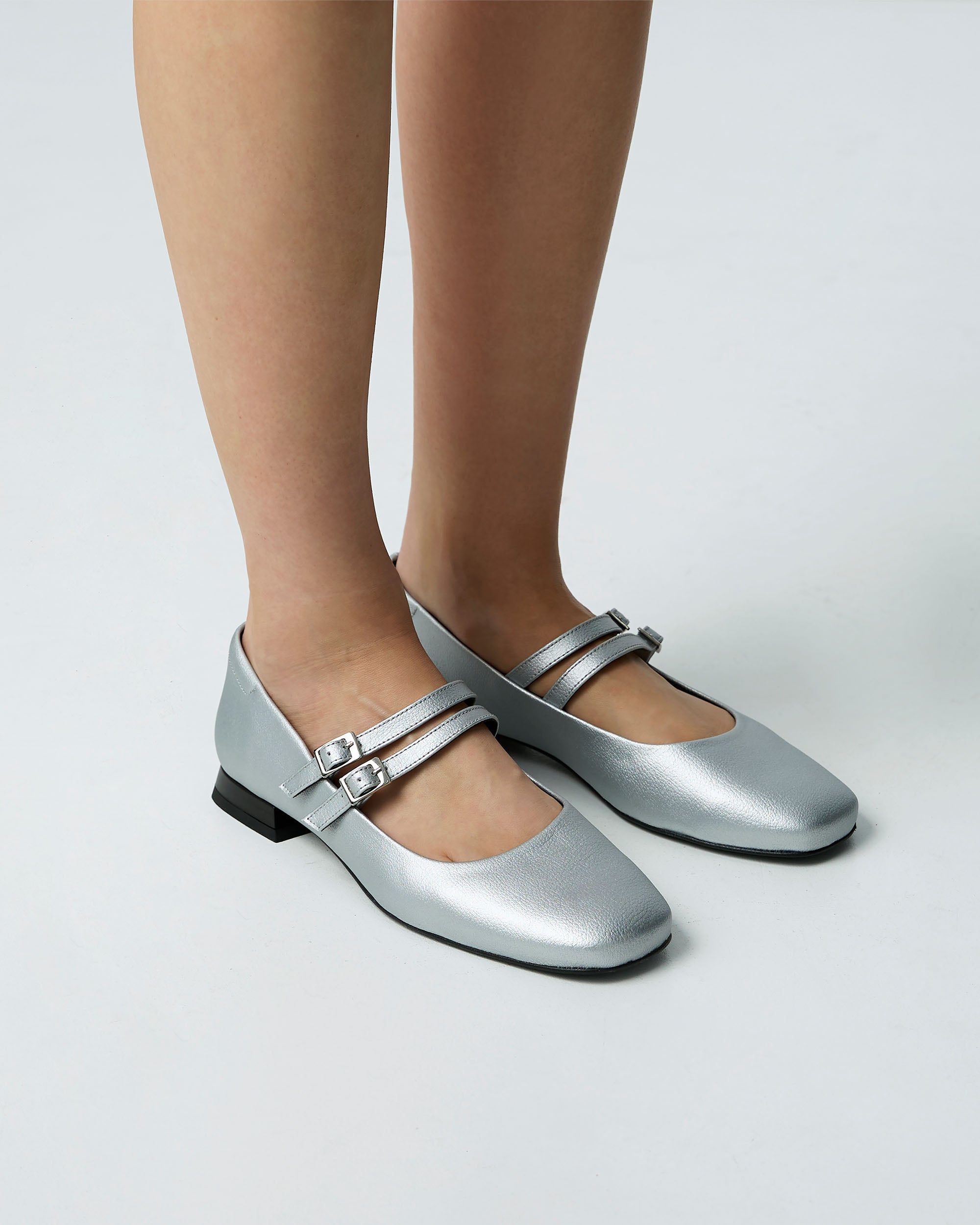 BOHEMA Sugar Mary Jane Pumps in metallic gold - styled look of women's Mary Jane ballet flats