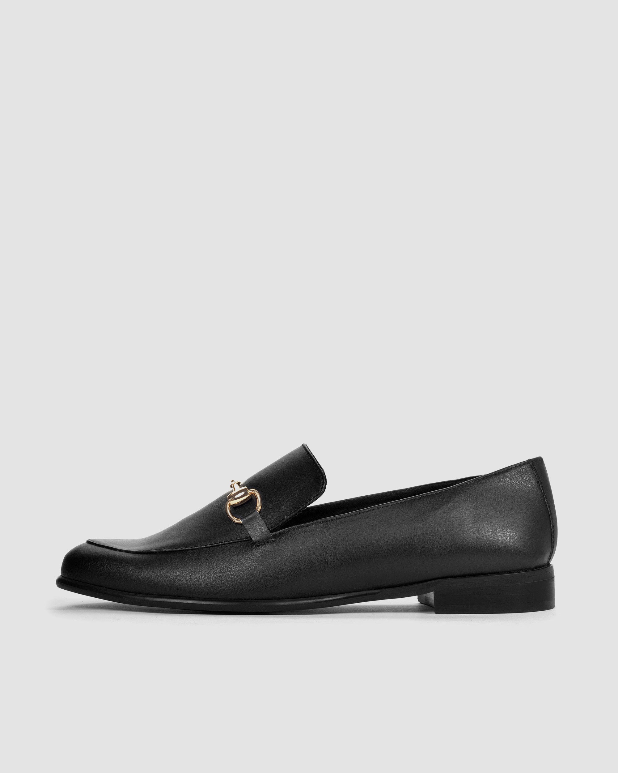 BOHEMA Shiv Loafers in black - top view of women's loafers