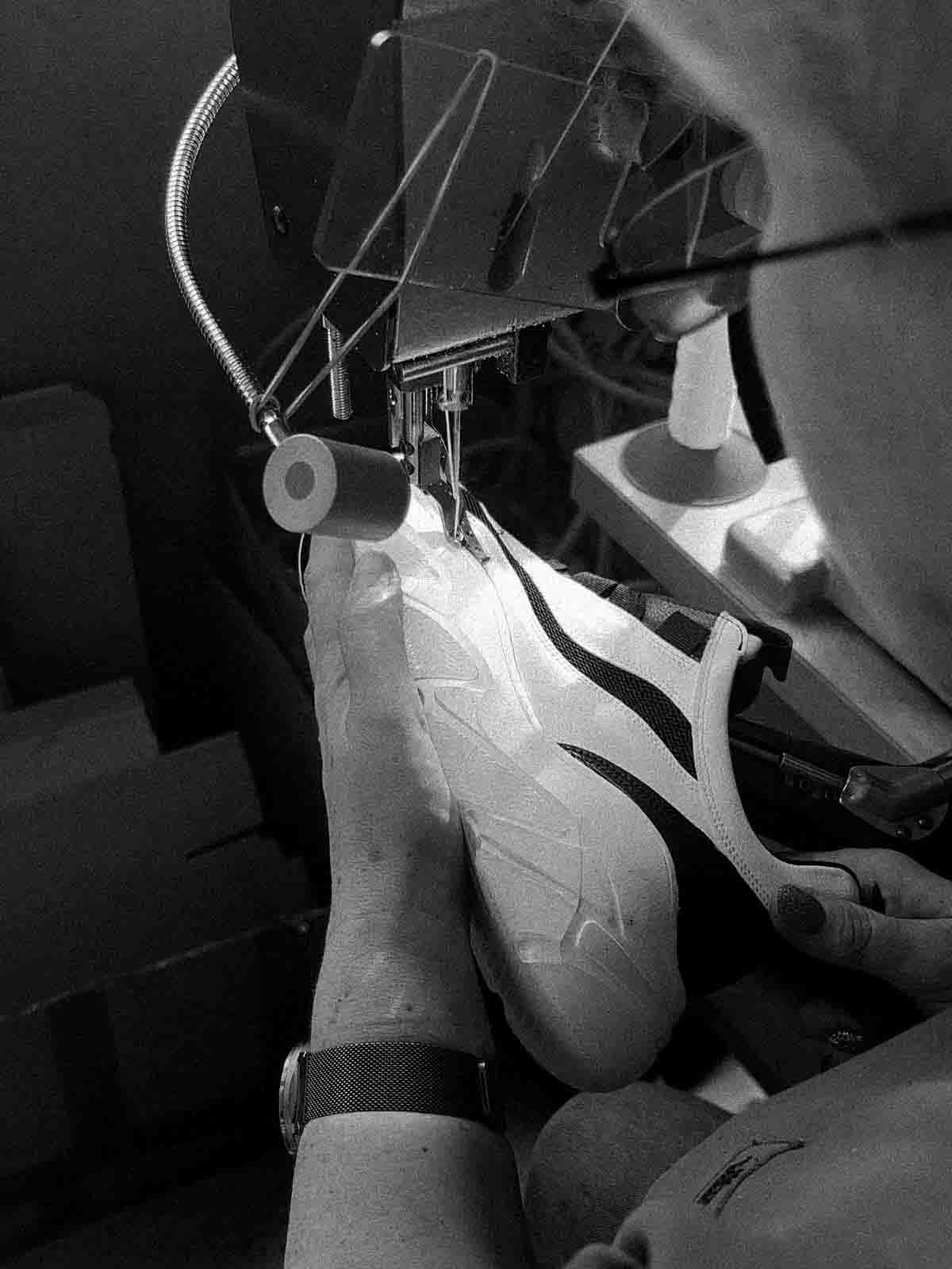 Craftsmanship step by step on the machine by women