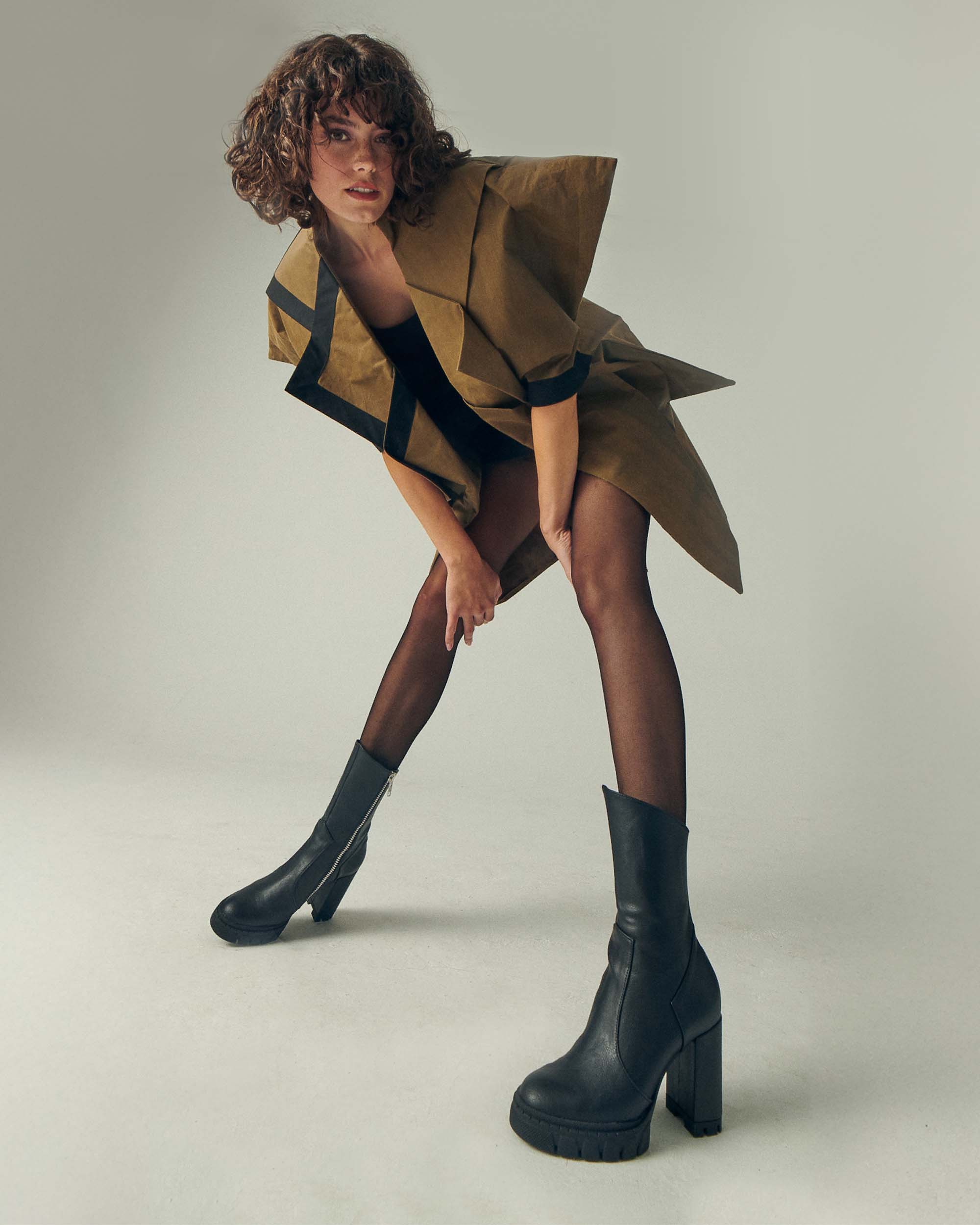 BOHEMA Ritual Boots in black - side view of women's ankle boots