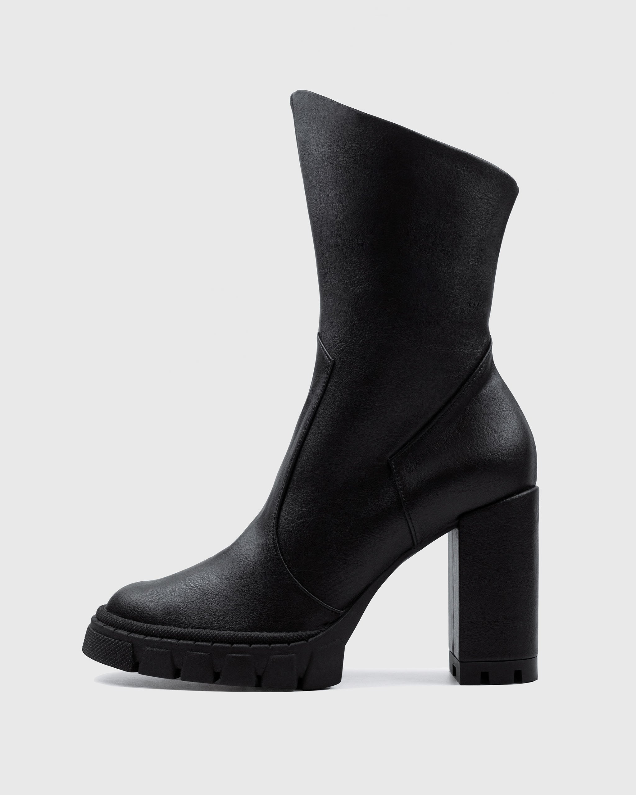 BOHEMA Ritual Boots - black women's ankle boots made from plant leather