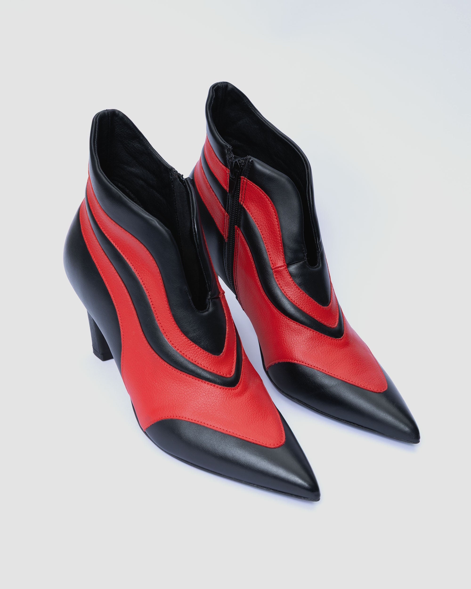 BOHEMA Thriller Boots in black - back view of women's ankle boots