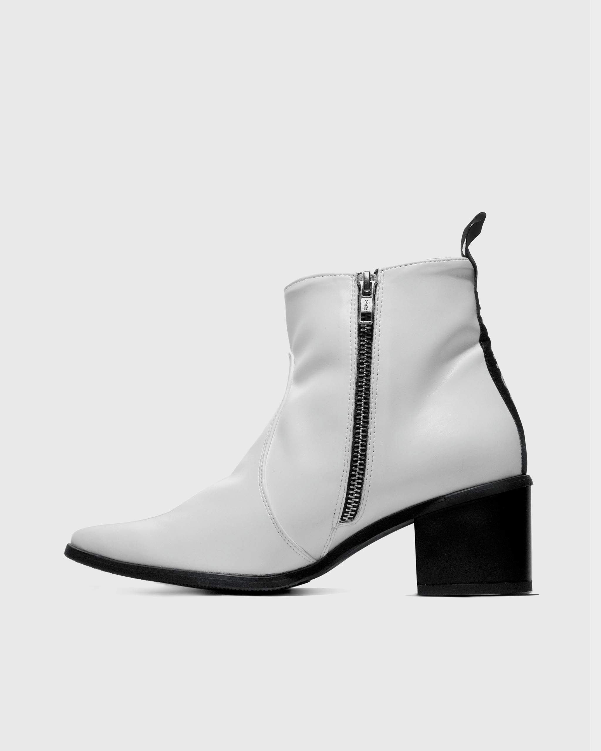 BOHEMA Swan No. 1 - white women's boots made from cactus plant leather
