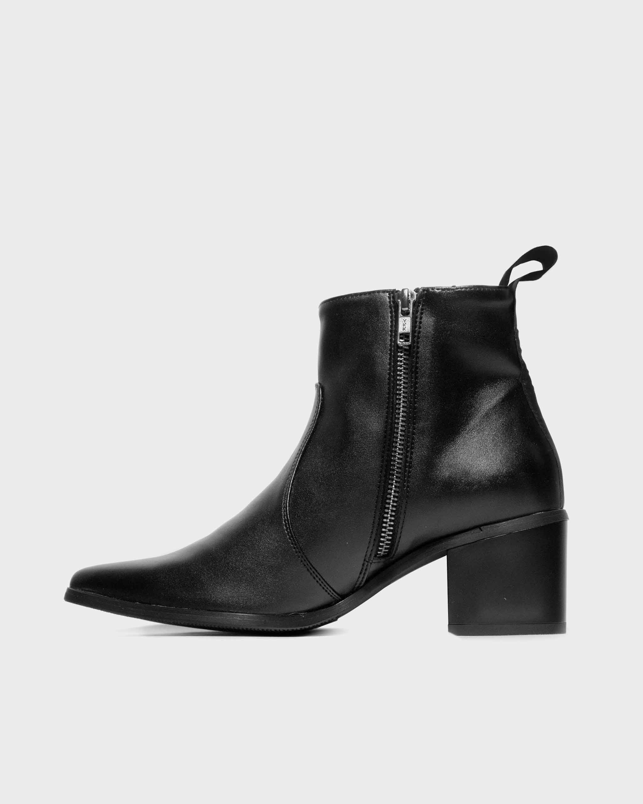 BOHEMA Swan No. 1 - black women's boots made from cactus plant leather