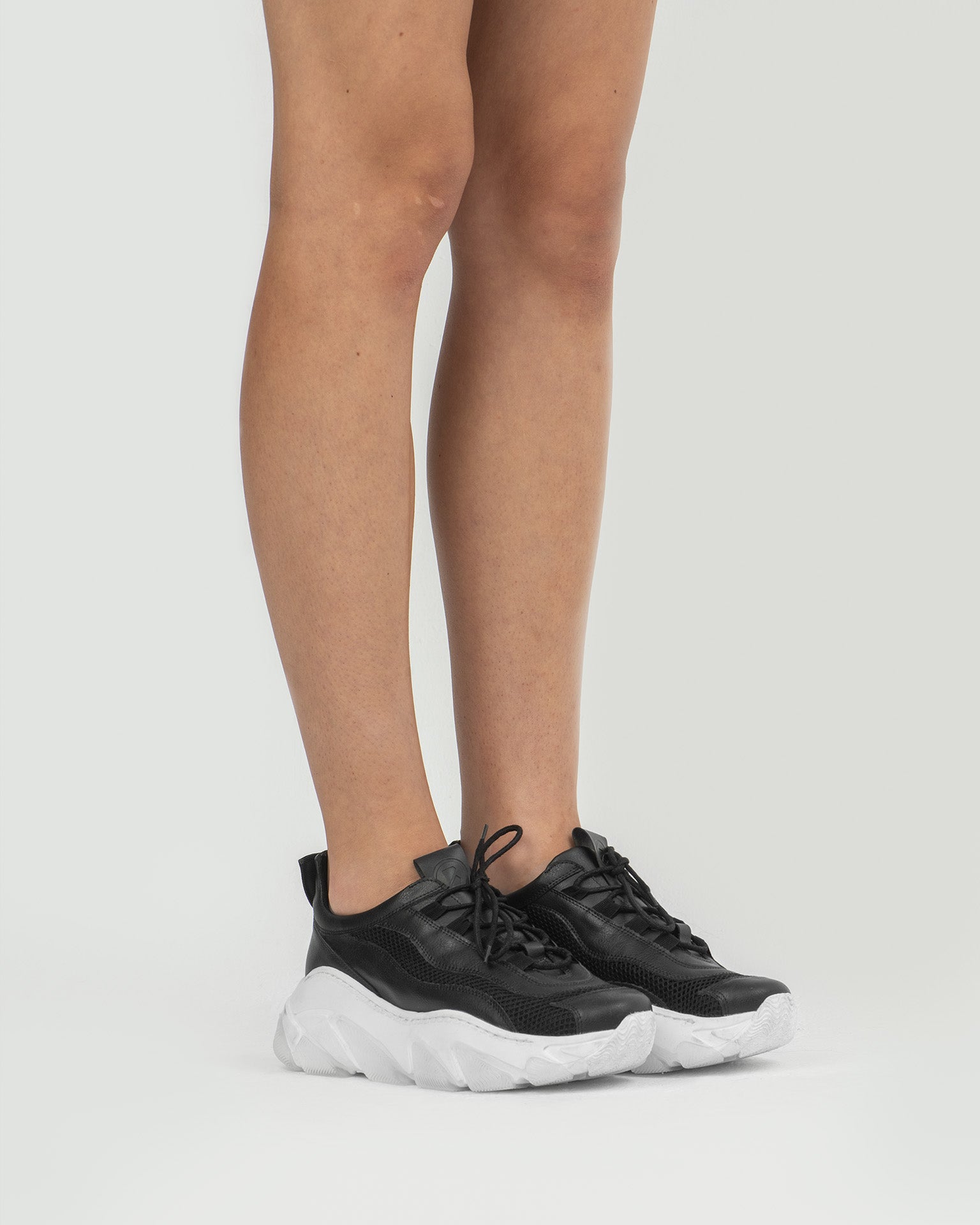 BOHEMA Daddy's Sneakers in black - top view of women's chunky sneakers