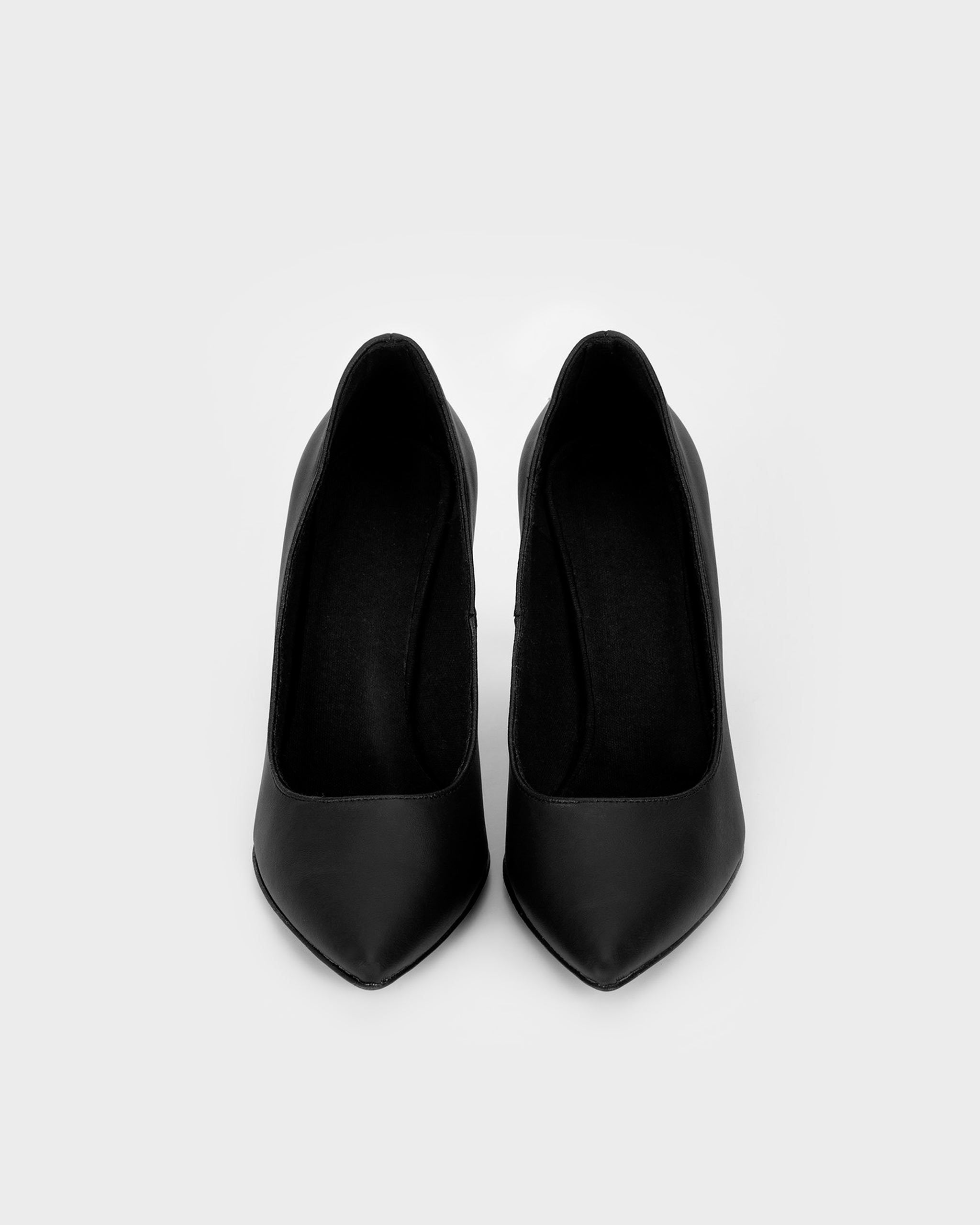BOHEMA Blacky Chic in black - top view of women's stiletto pumps
