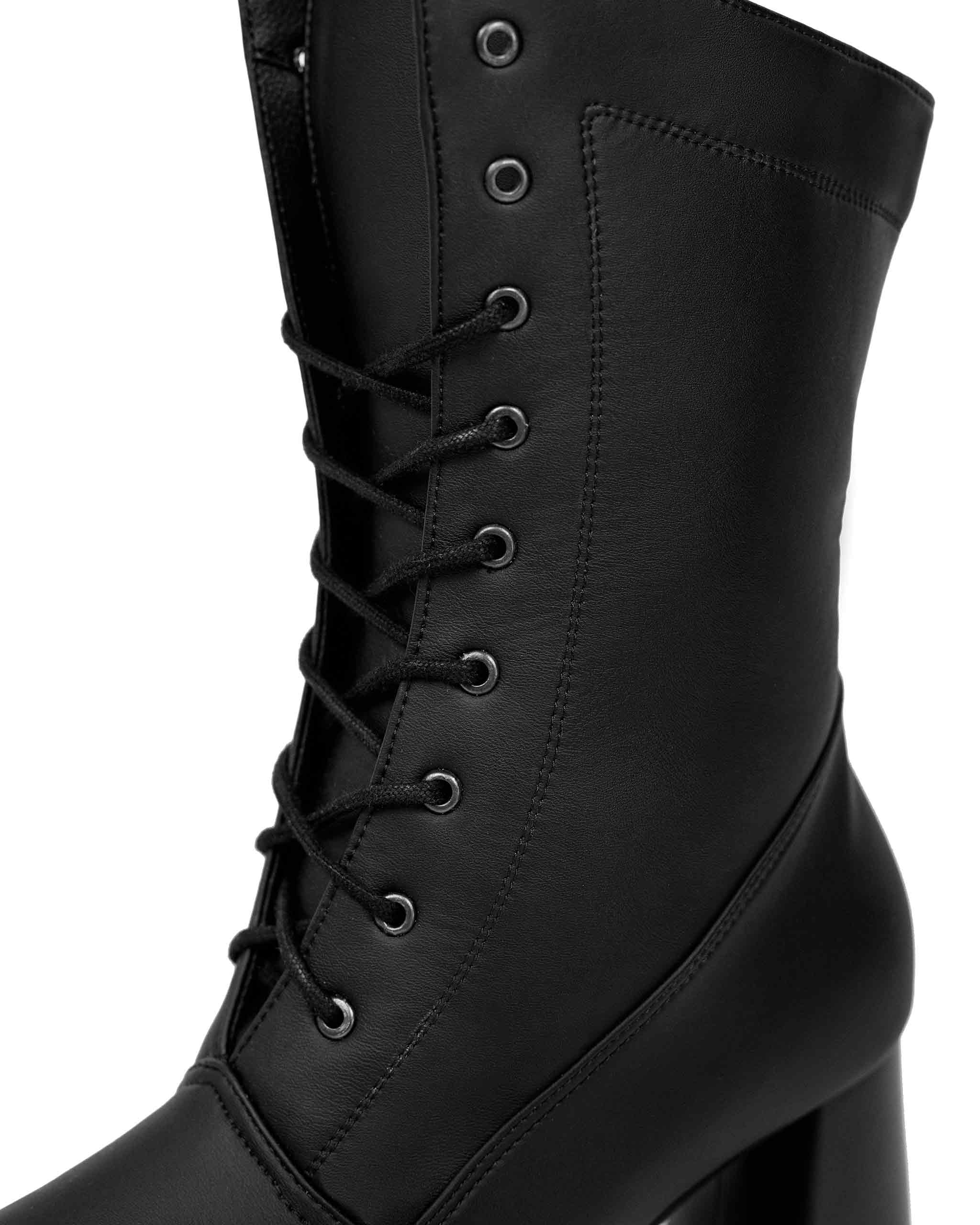 BOHEMA High Boots in black - worn on foot of women's knee-high boots