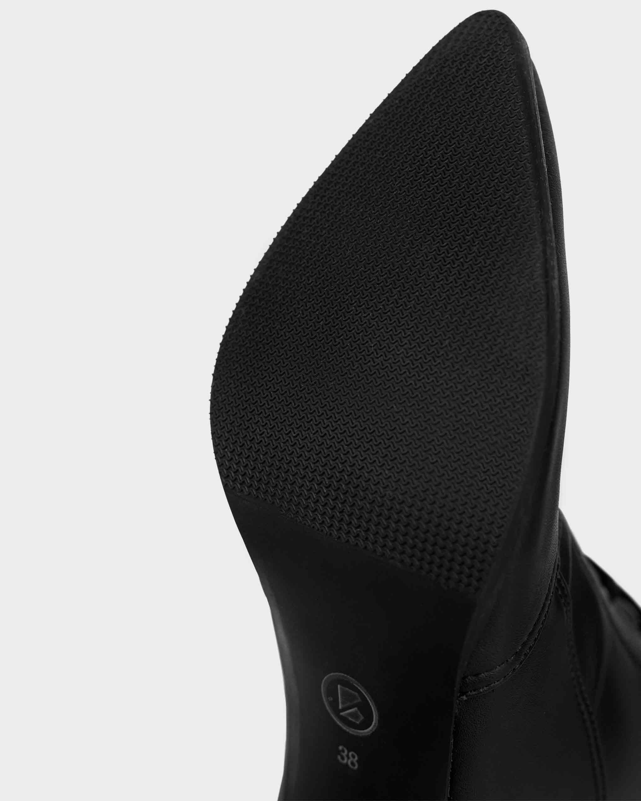 BOHEMA High Boots in black - back view of women's knee-high boots