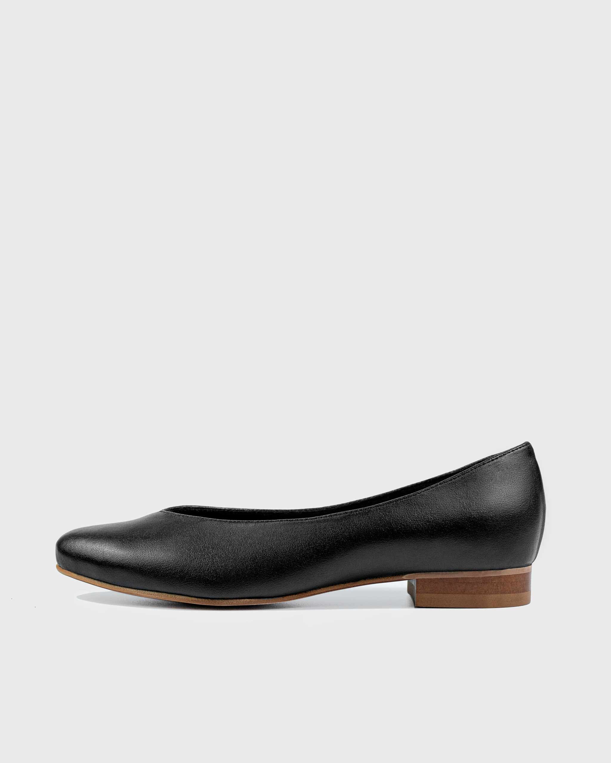 BOHEMA Pumps - black women's ballet flats made from cactus plant leather